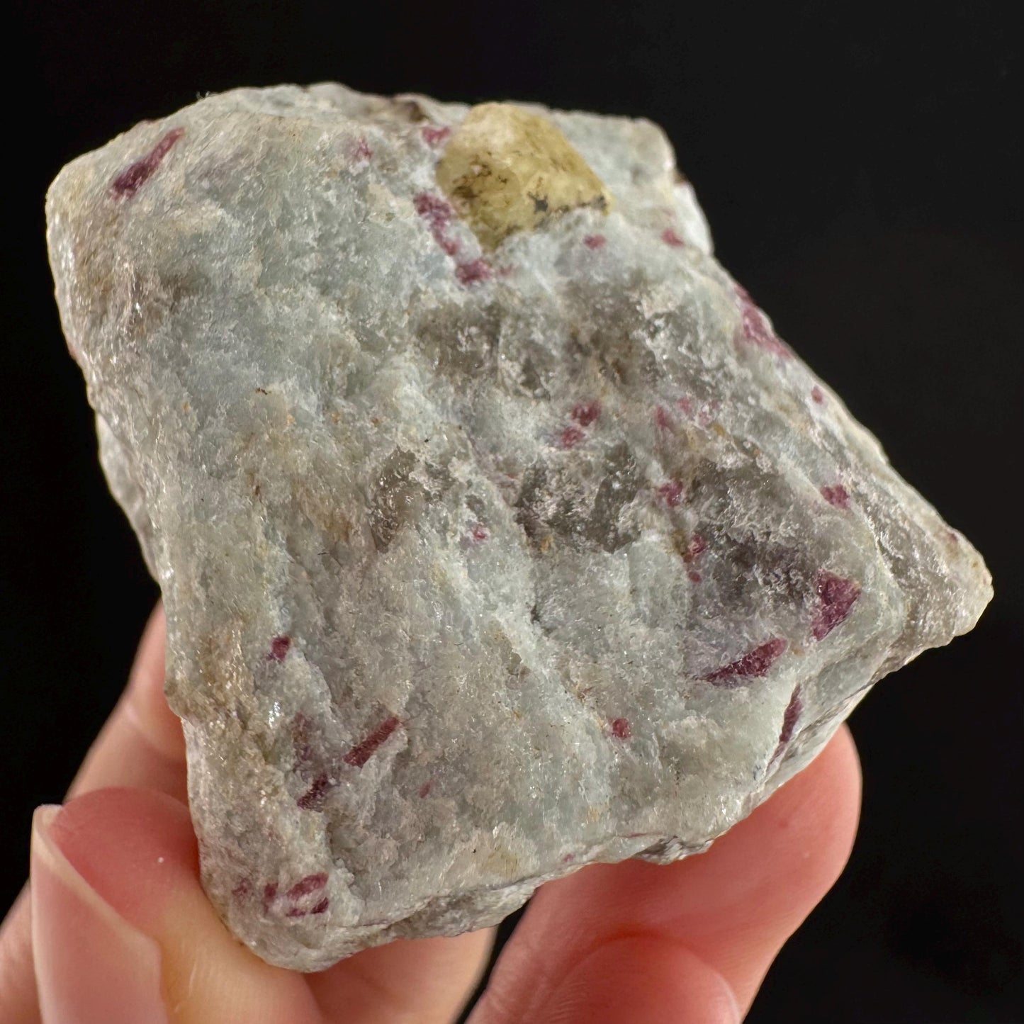 Rare! Londonite with Liddicoatite | natural crystal cluster, raw mineral specimen (Madagascar)
