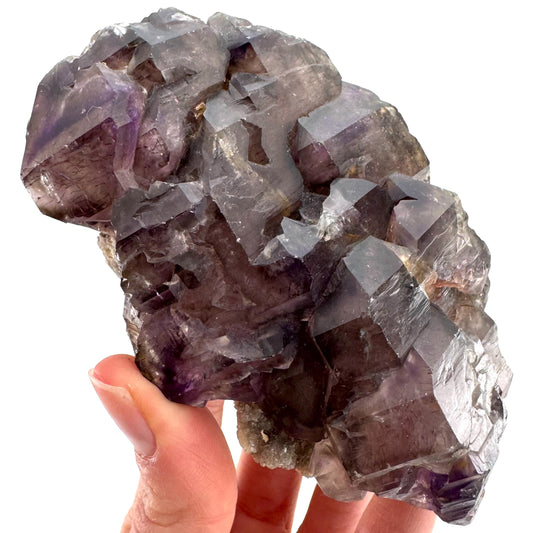 Elestial Amethyst | Shangaan amethyst crystal cluster, raw mineral specimen