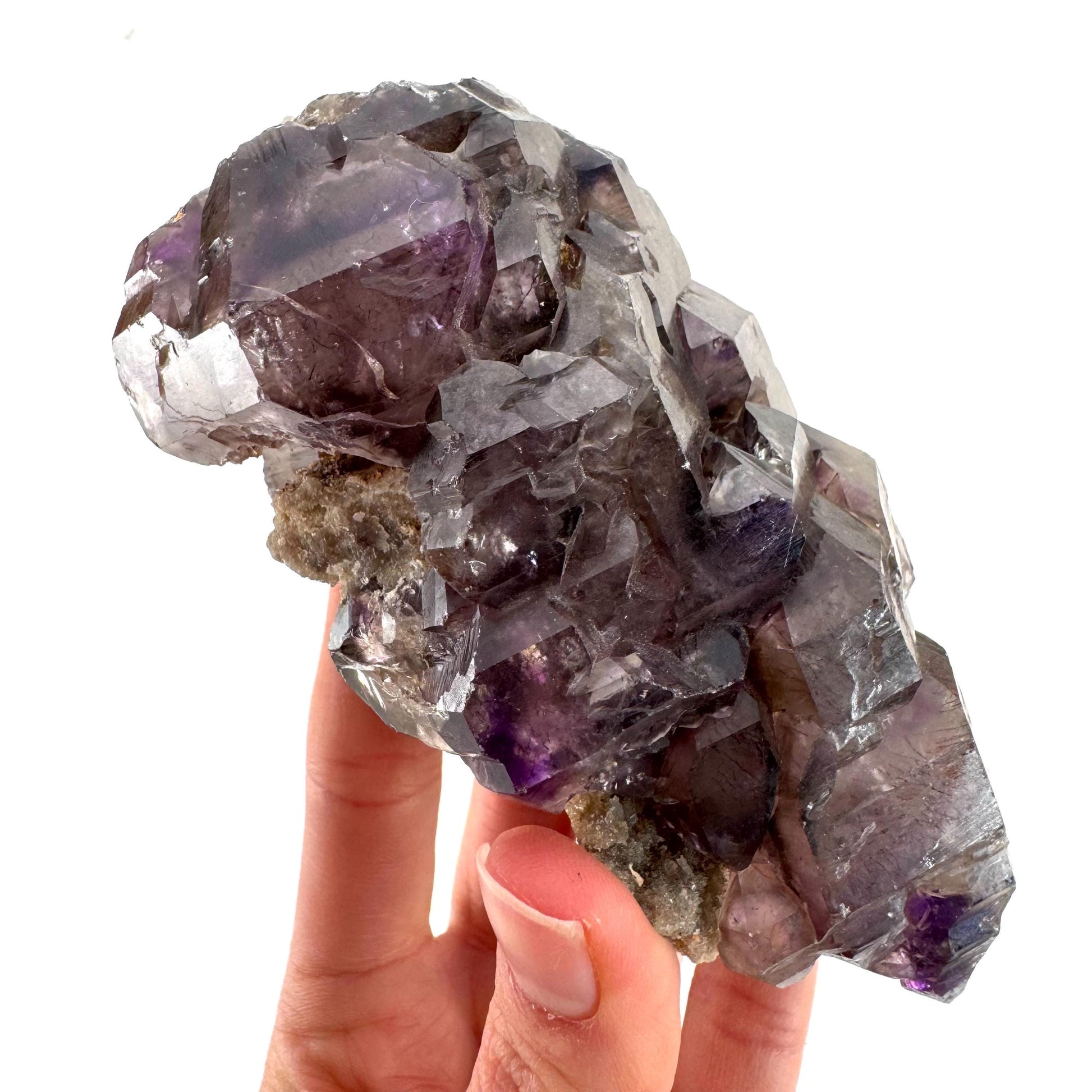 Elestial Amethyst | Shangaan amethyst crystal cluster, raw mineral specimen