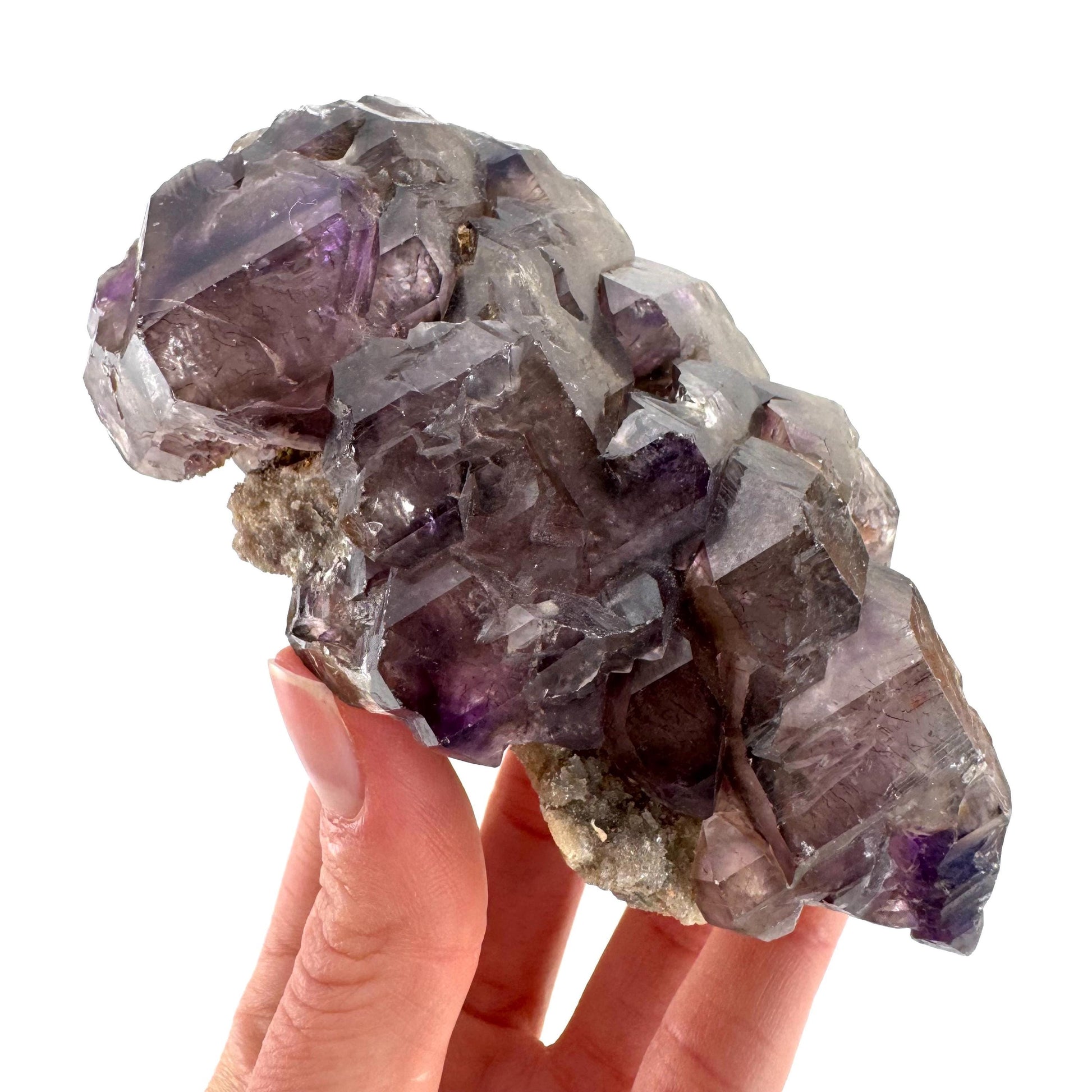 Elestial Amethyst | Shangaan amethyst crystal cluster, raw mineral specimen