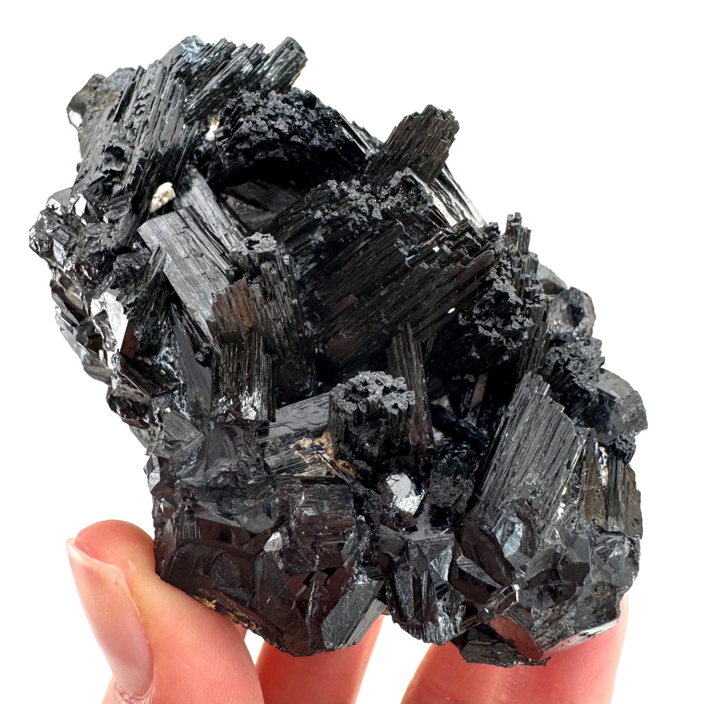 Raw Black Tourmaline Crystal Cluster | Namibia Protection Stone