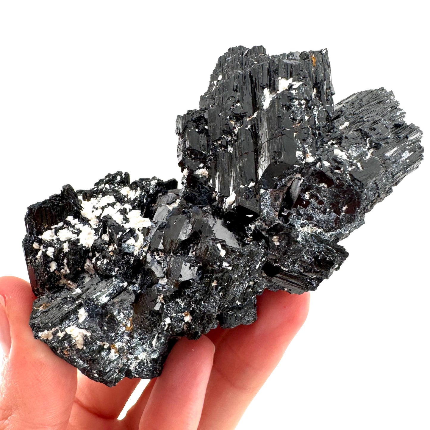 Raw Black Tourmaline Crystal Cluster | Namibia Protection Stone