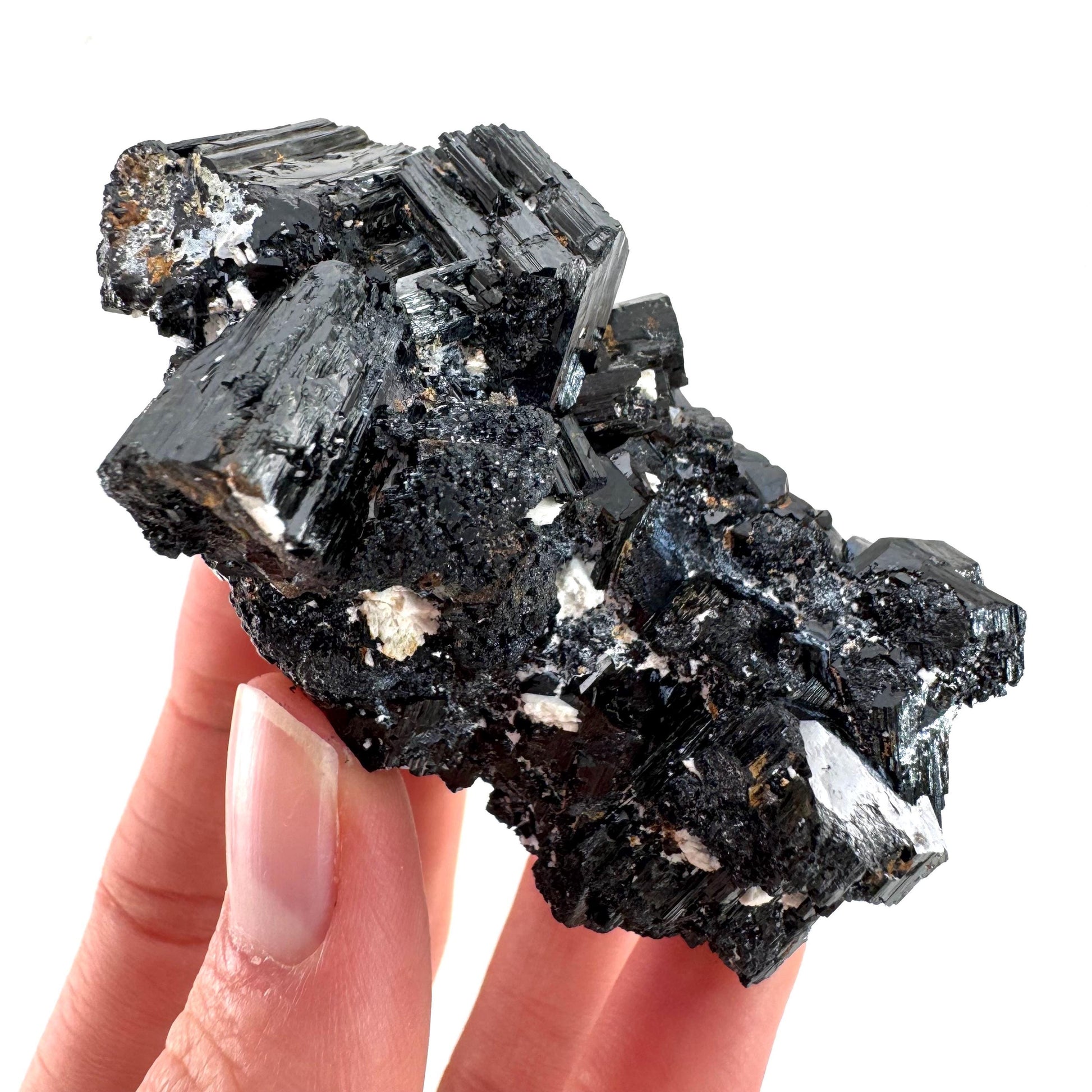 Black Tourmaline Cluster | Namibian Raw Crystal Protection Stone