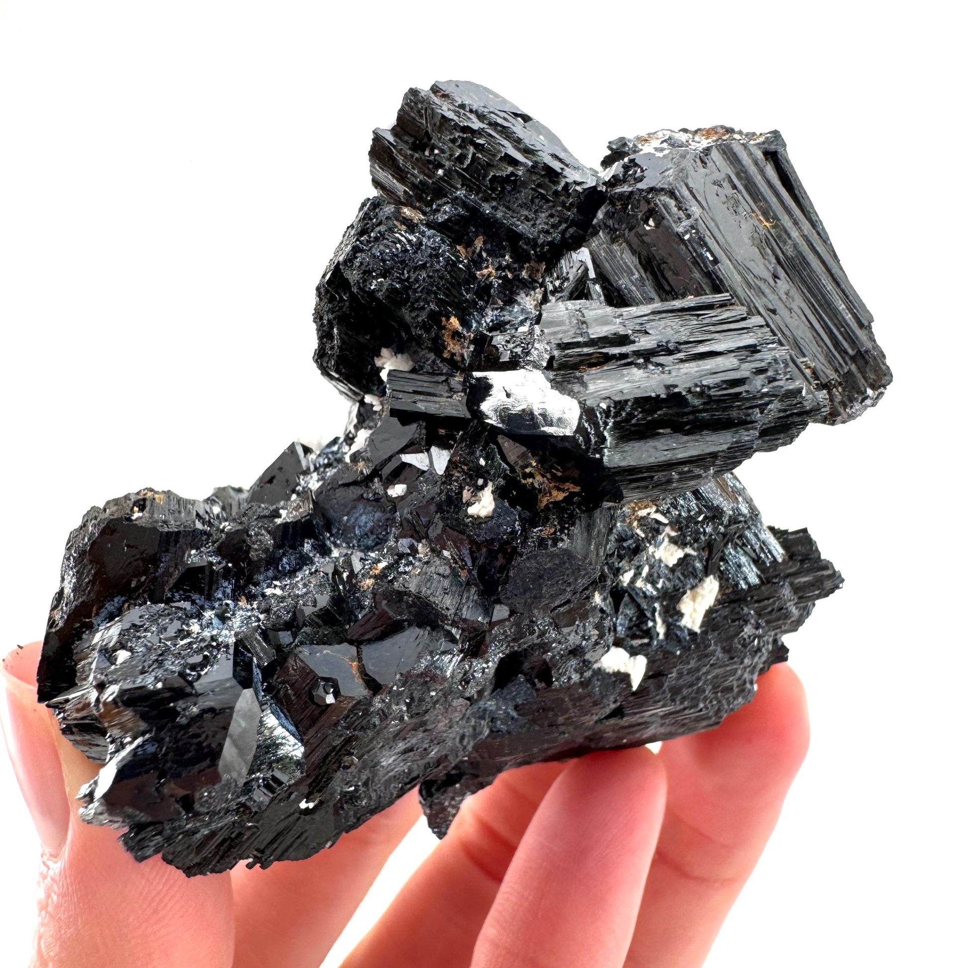 Black Tourmaline Cluster | Namibian Raw Crystal Protection Stone