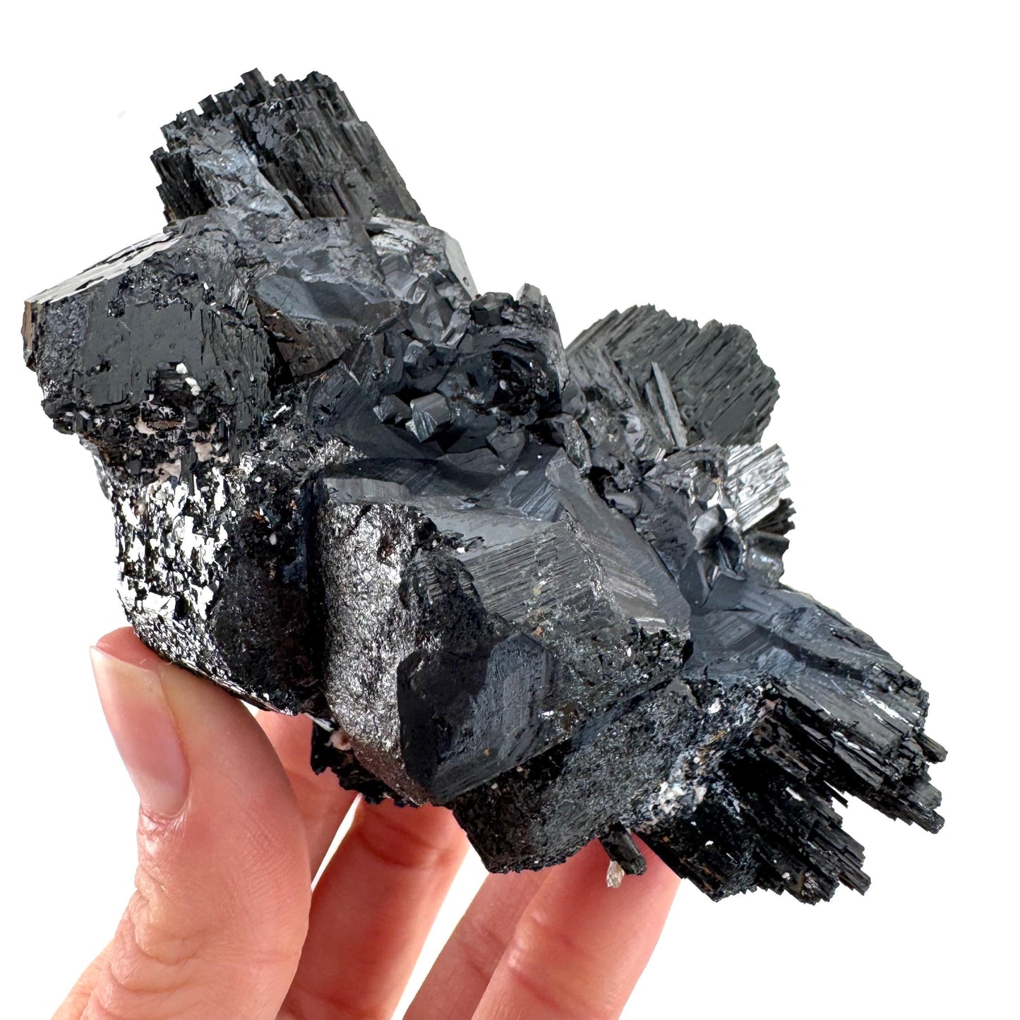 Black Tourmaline Cluster | Namibian Raw Crystal Protection Stone
