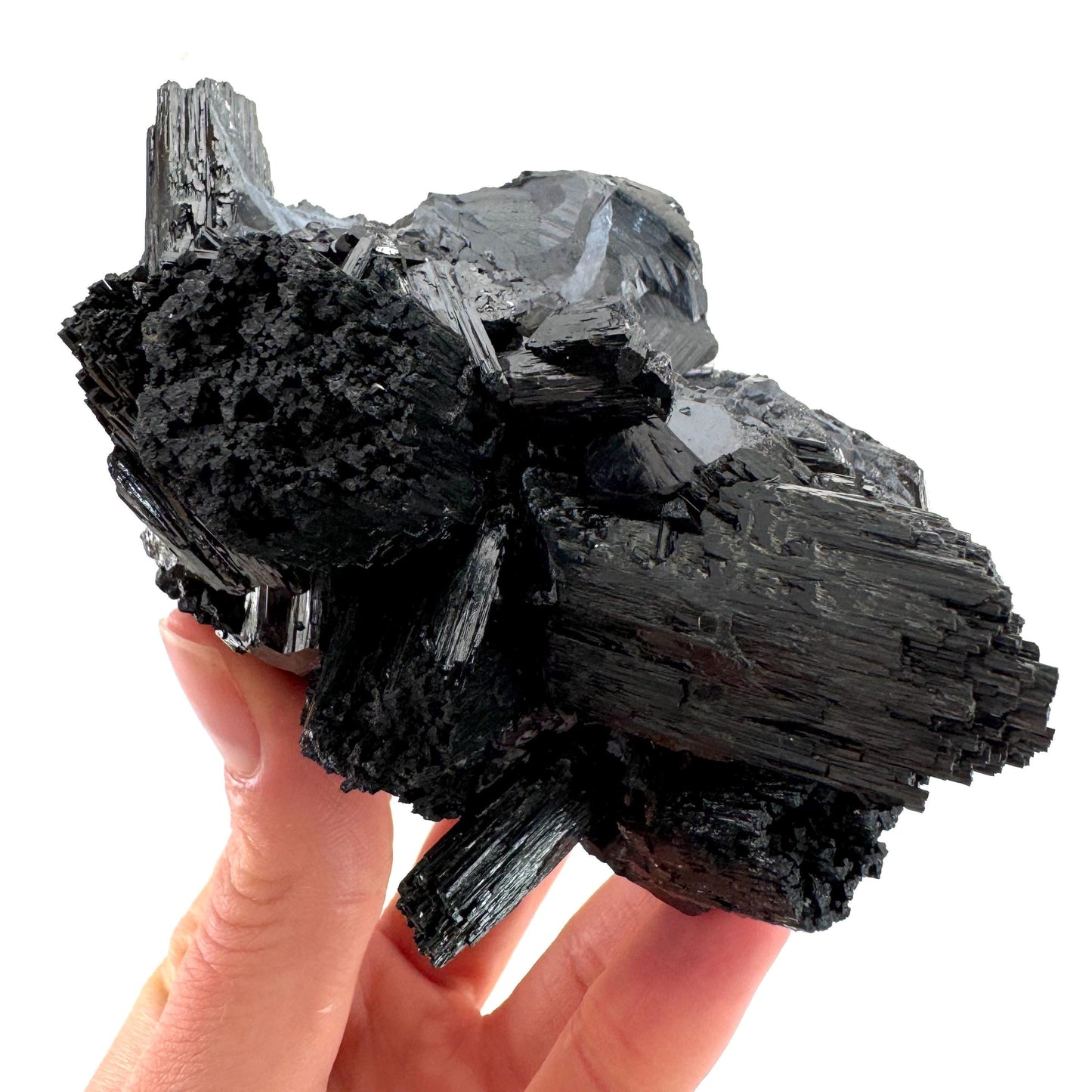 Black Tourmaline Cluster | Namibian Raw Crystal Protection Stone