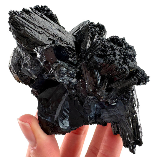 Black Tourmaline Cluster | Namibian Raw Crystal Protection Stone