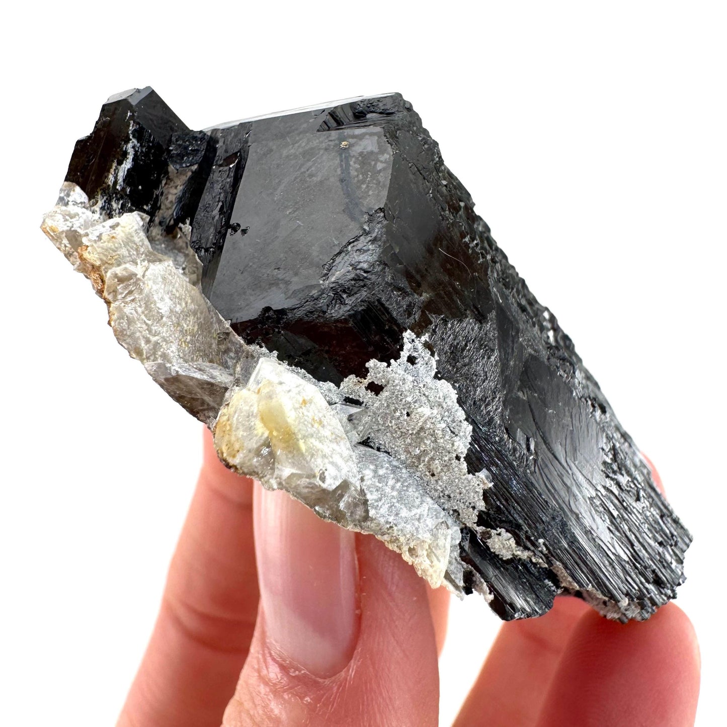 Black Tourmaline Crystal Cluster | Namibian Raw Schorl Protection Stone