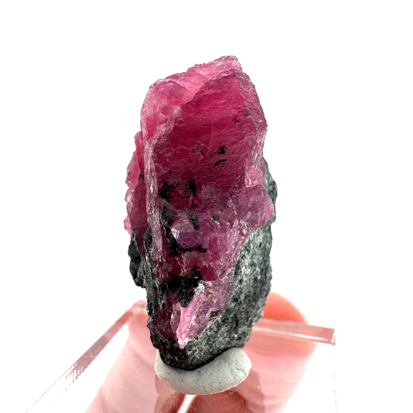 Ruby on Matrix | genuine raw red ruby crystal, natural mineral specimen