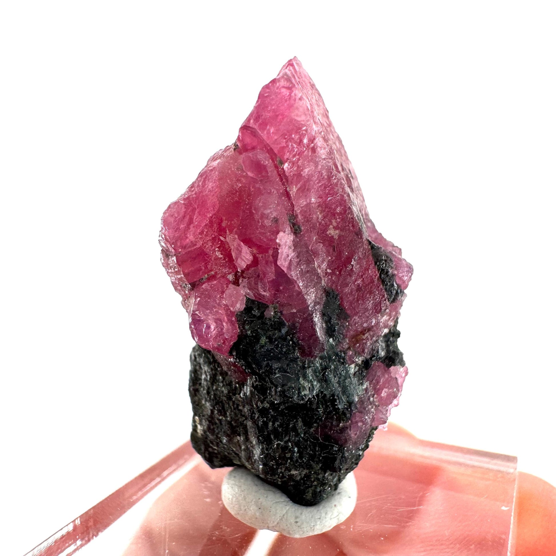 Ruby on Matrix | genuine raw red ruby crystal, natural mineral specimen