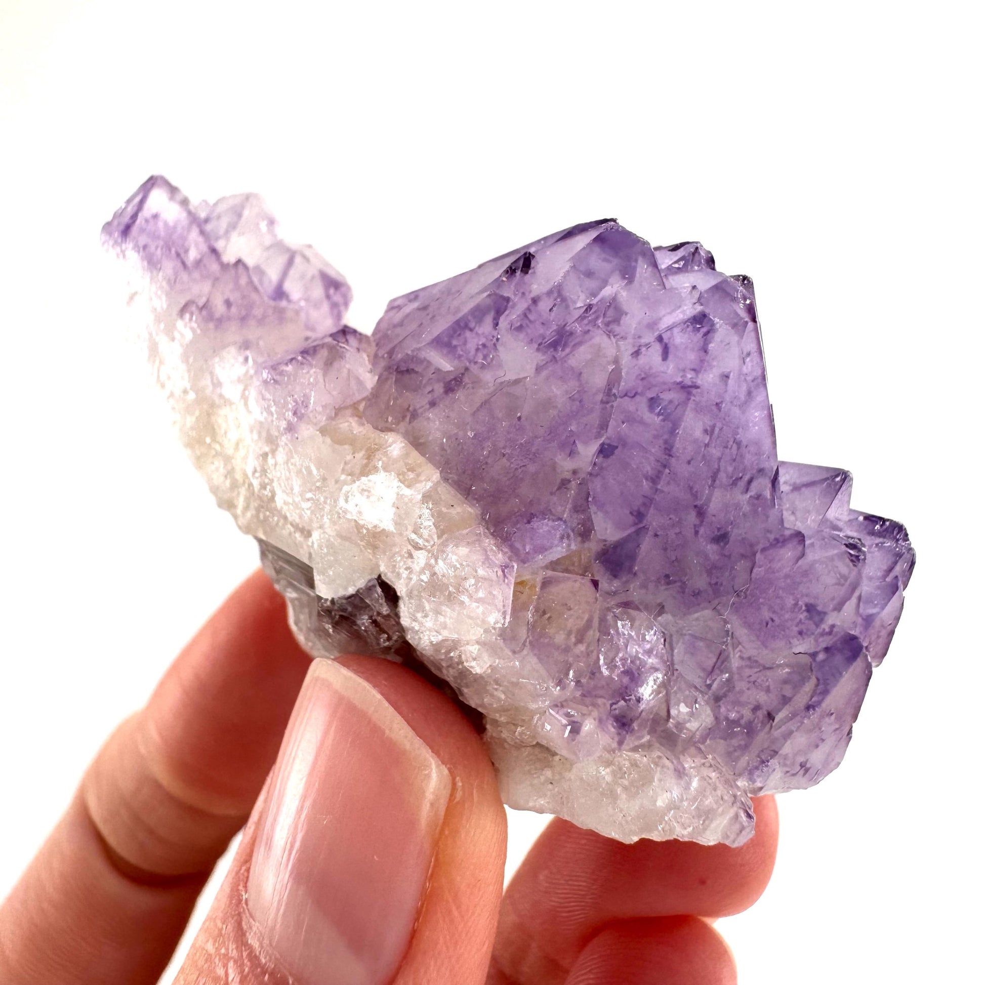 Spirit Quartz Crystal | raw natural purple amethyst cactus quartz, mineral specimen