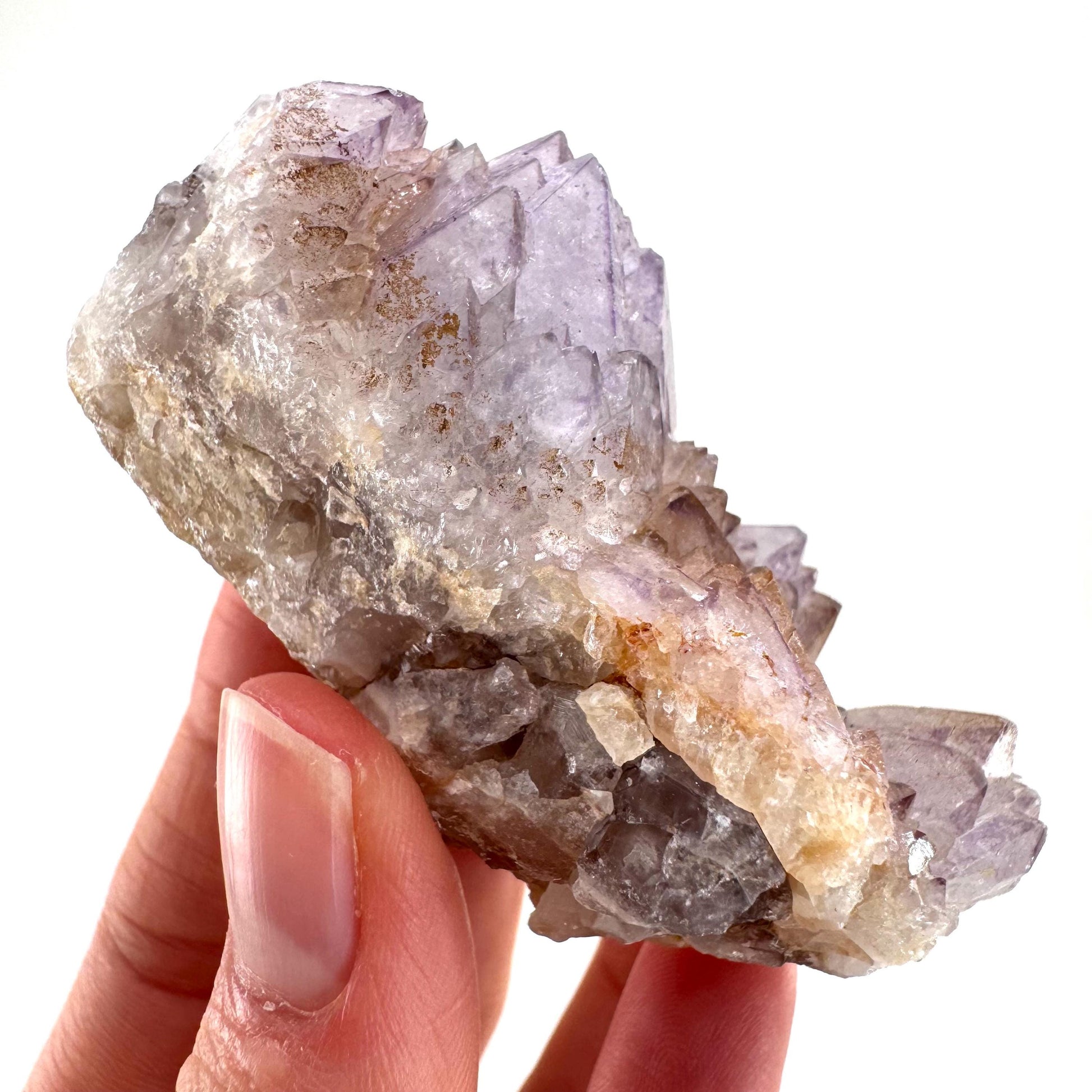 Spirit Quartz Crystal | raw natural purple amethyst cactus quartz, mineral specimen