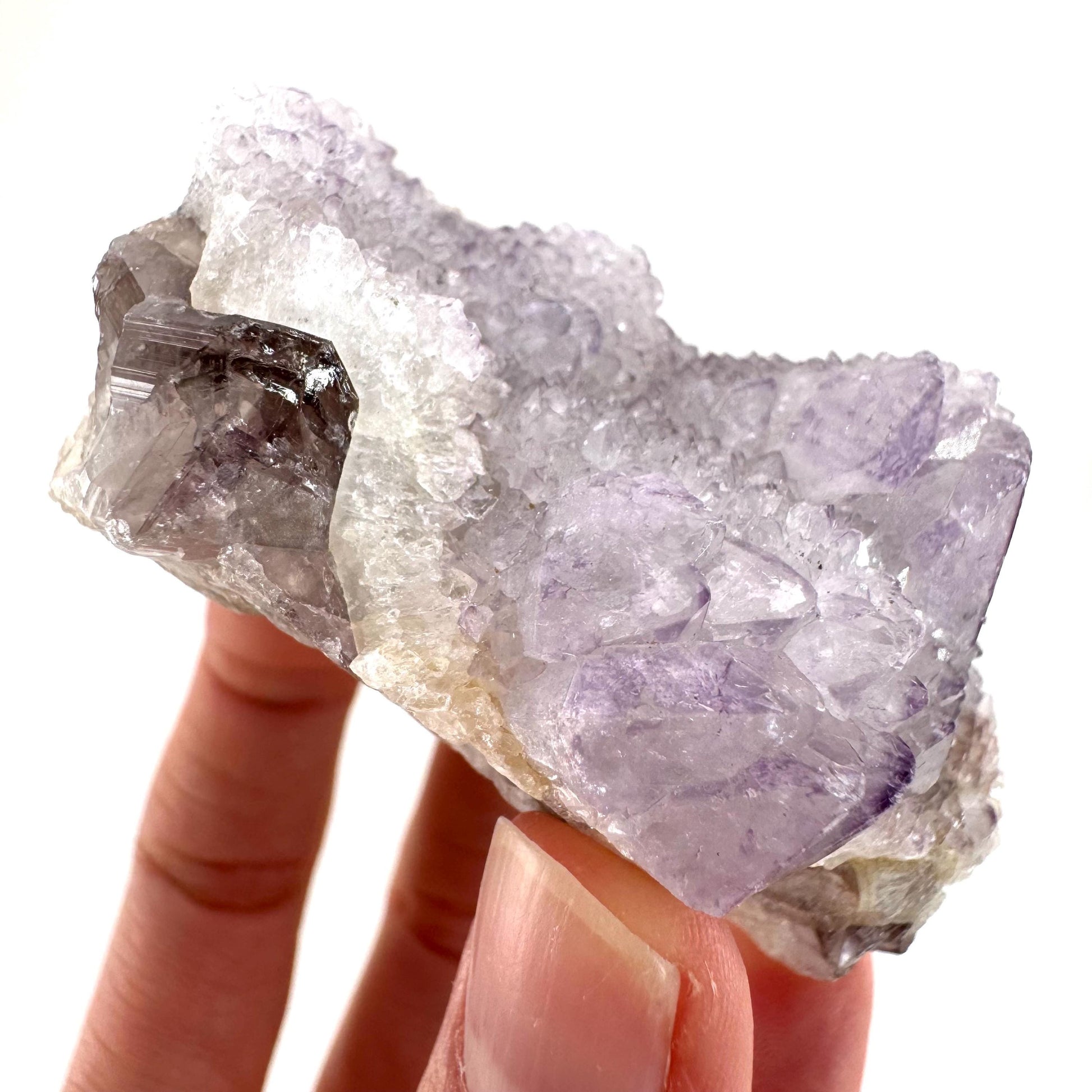 Spirit Quartz Crystal | raw natural purple amethyst cactus quartz, mineral specimen