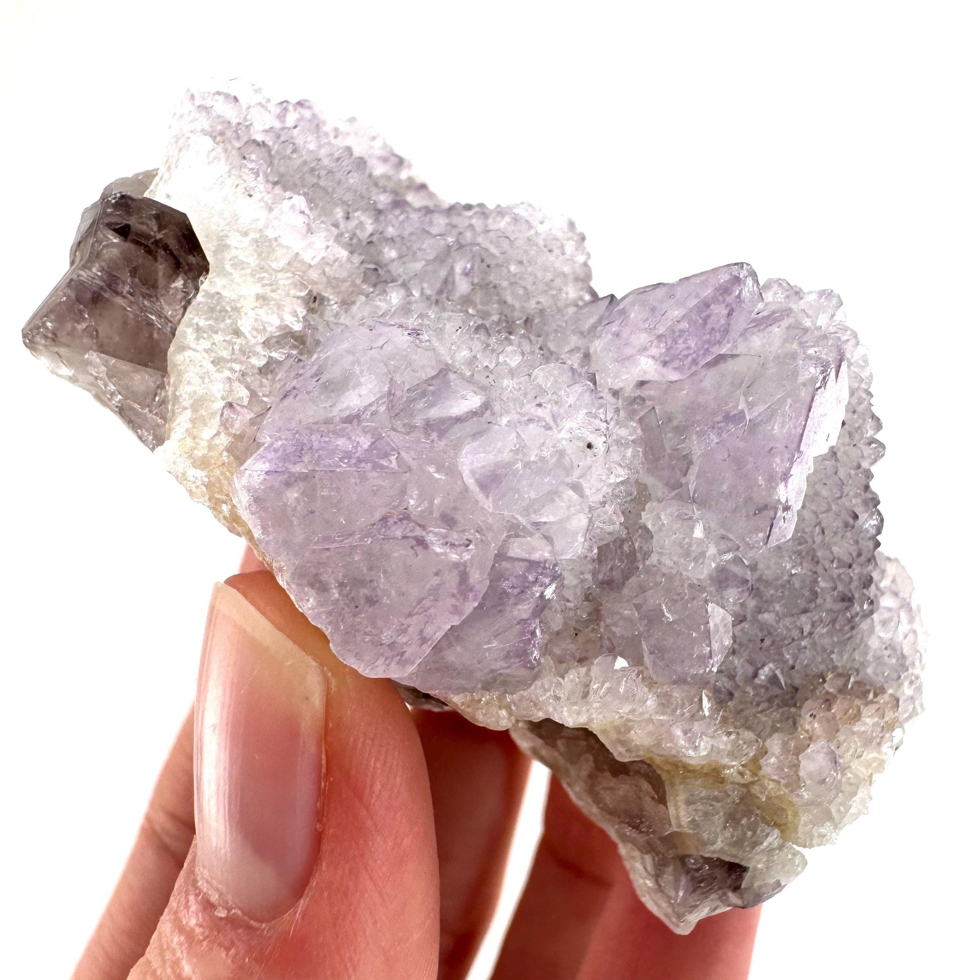 Spirit Quartz Crystal | raw natural purple amethyst cactus quartz, mineral specimen
