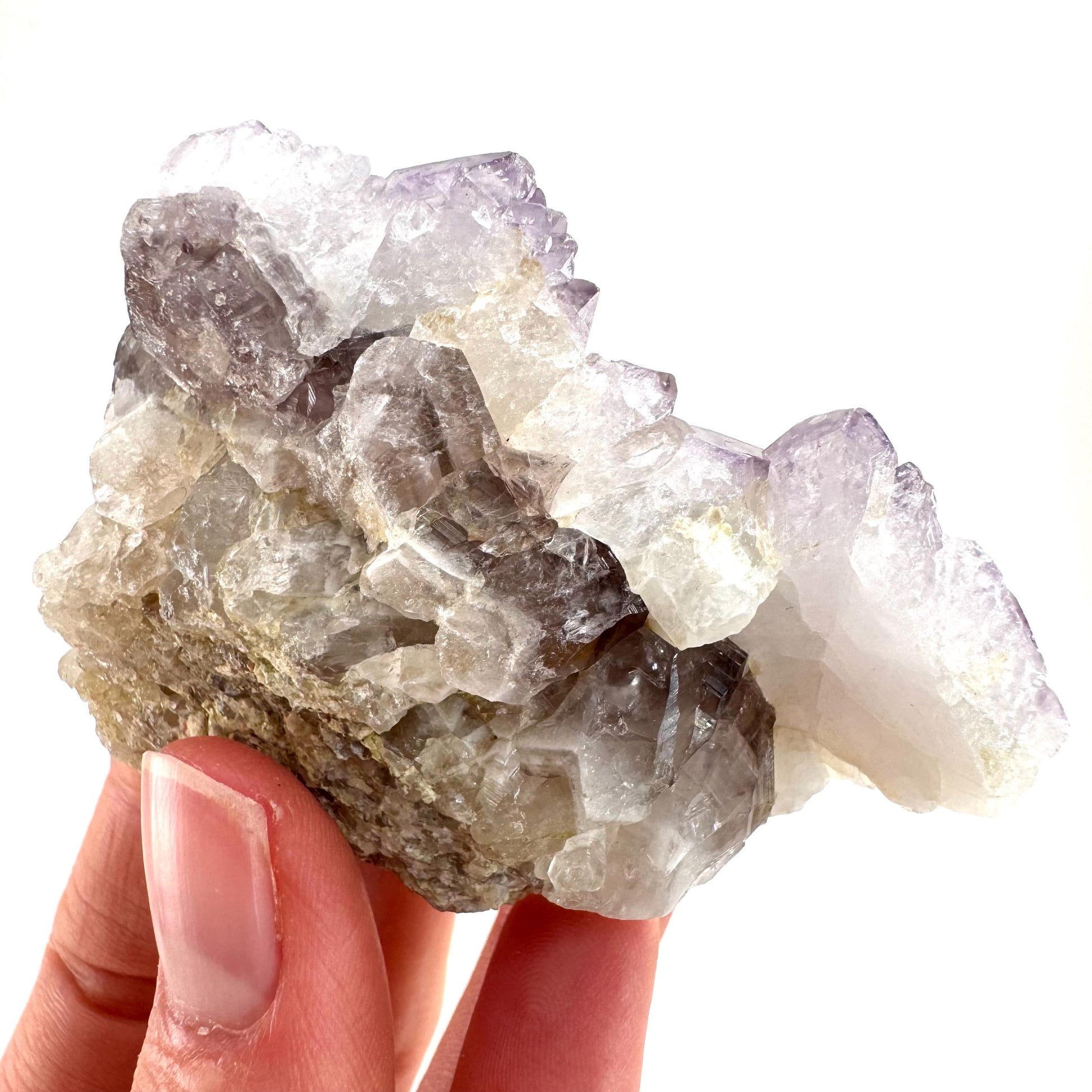 Spirit Quartz Crystal | raw natural purple amethyst cactus quartz, mineral specimen