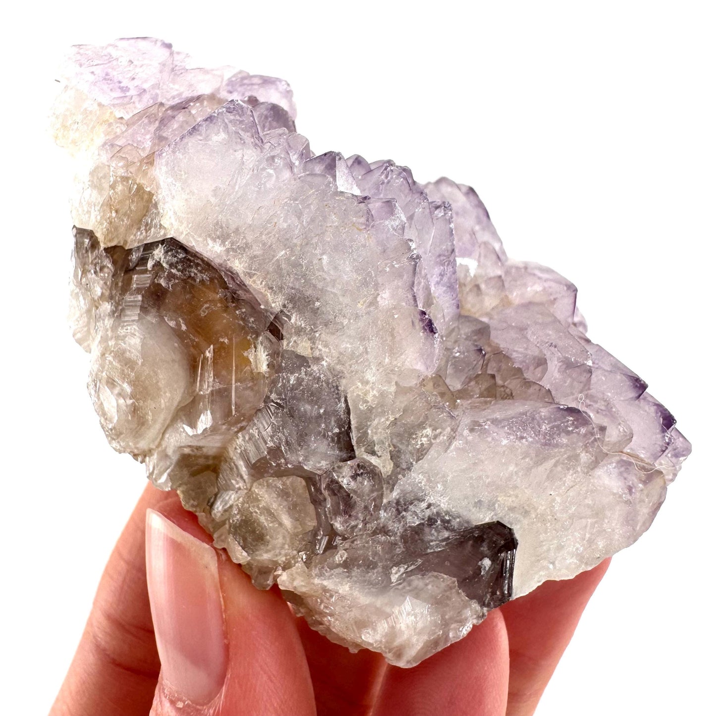 Spirit Quartz Crystal | raw natural purple amethyst cactus quartz, mineral specimen
