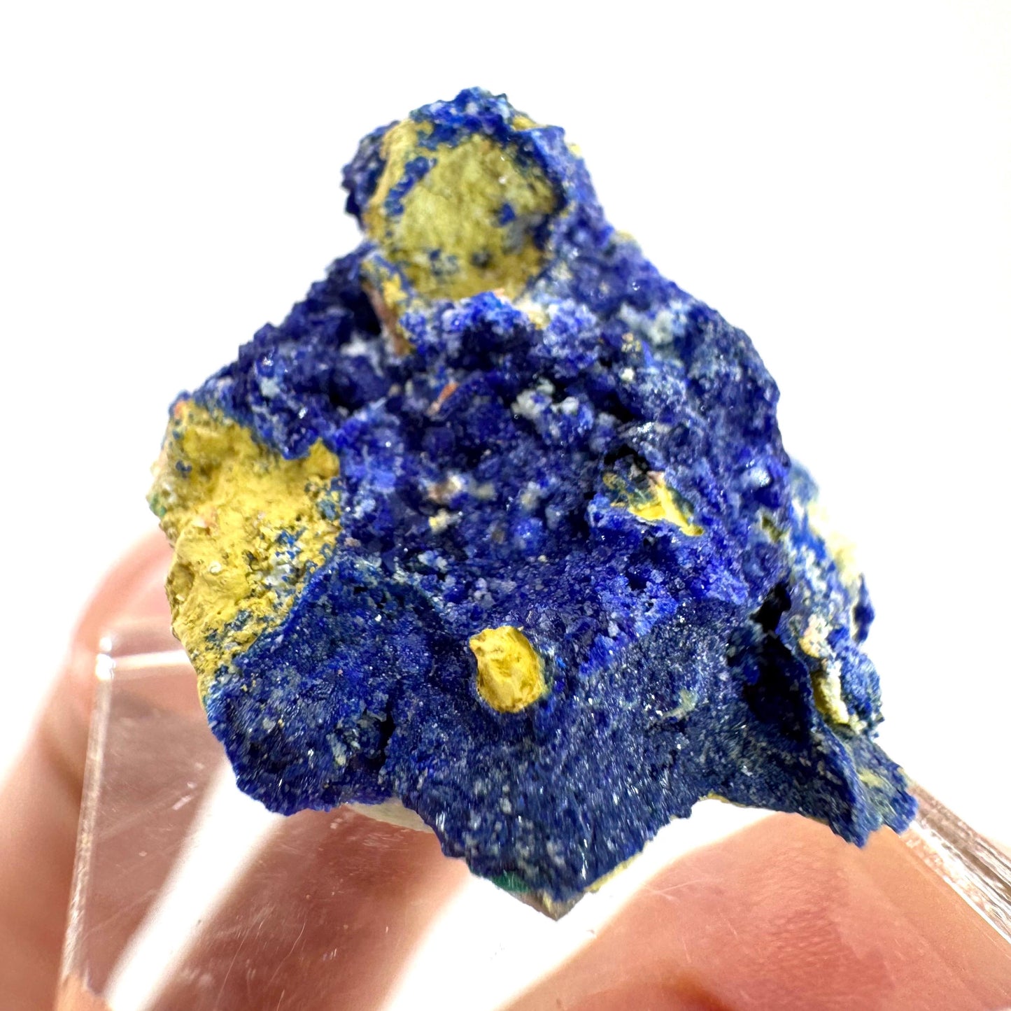 Azurite | natural blue crystal cluster, raw mineral specimen from Morocco