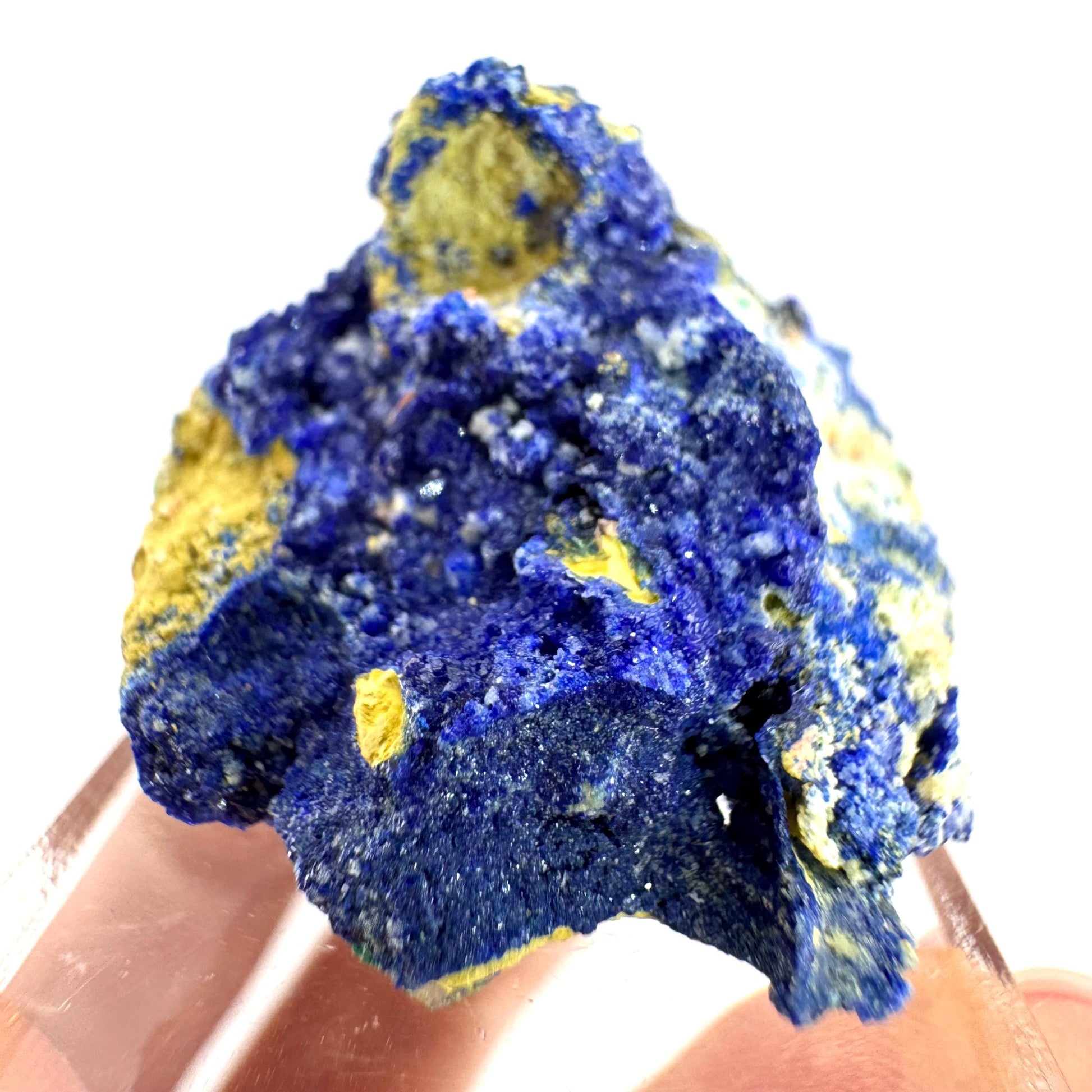 Azurite | natural blue crystal cluster, raw mineral specimen from Morocco