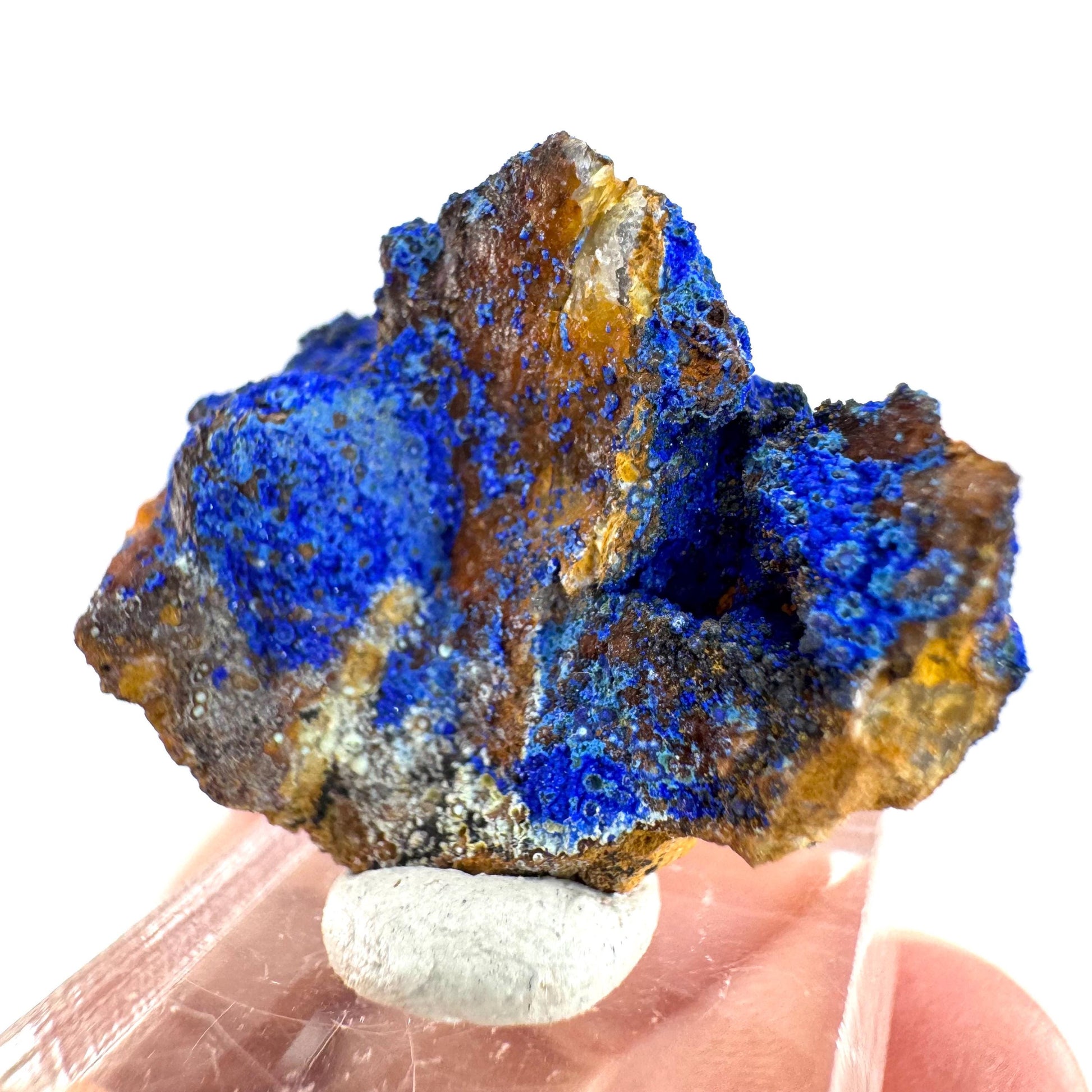 Azurite | natural blue crystal cluster, raw mineral specimen from Morocco