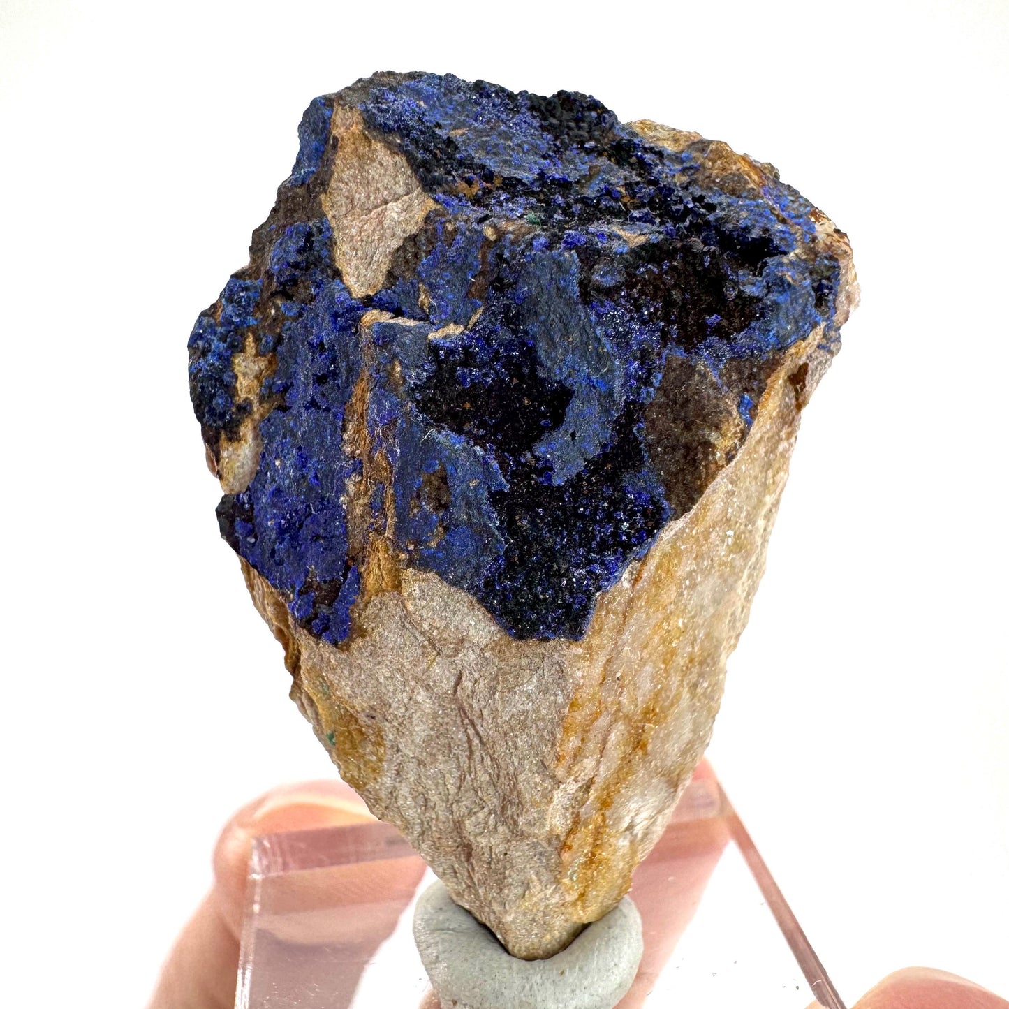 Azurite | natural blue crystal cluster, raw mineral specimen from Morocco
