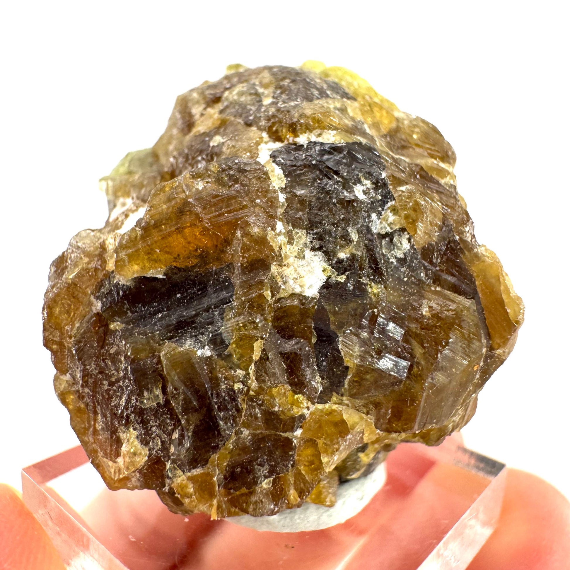 Andradite-Grossular Garnet | natural green crystal, raw mineral specimen from Mali