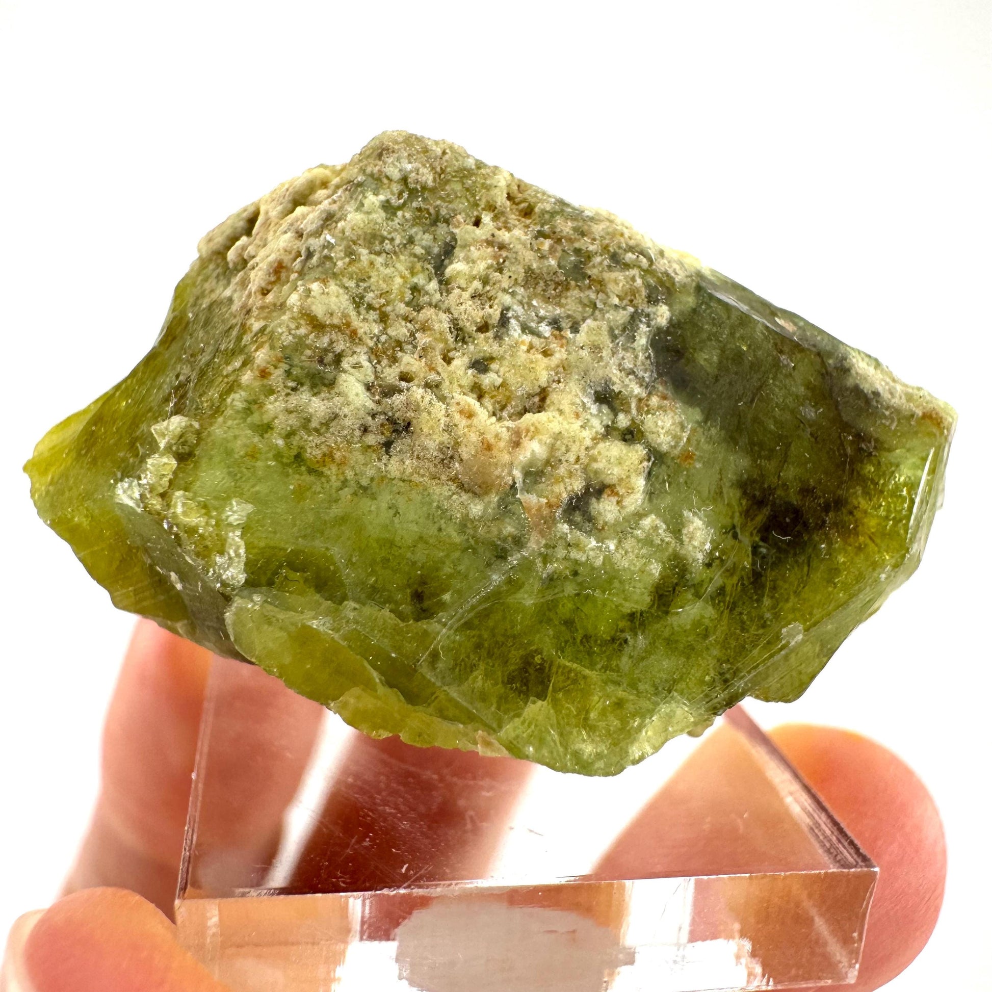 Andradite-Grossular Garnet | natural green crystal, raw mineral specimen from Mali