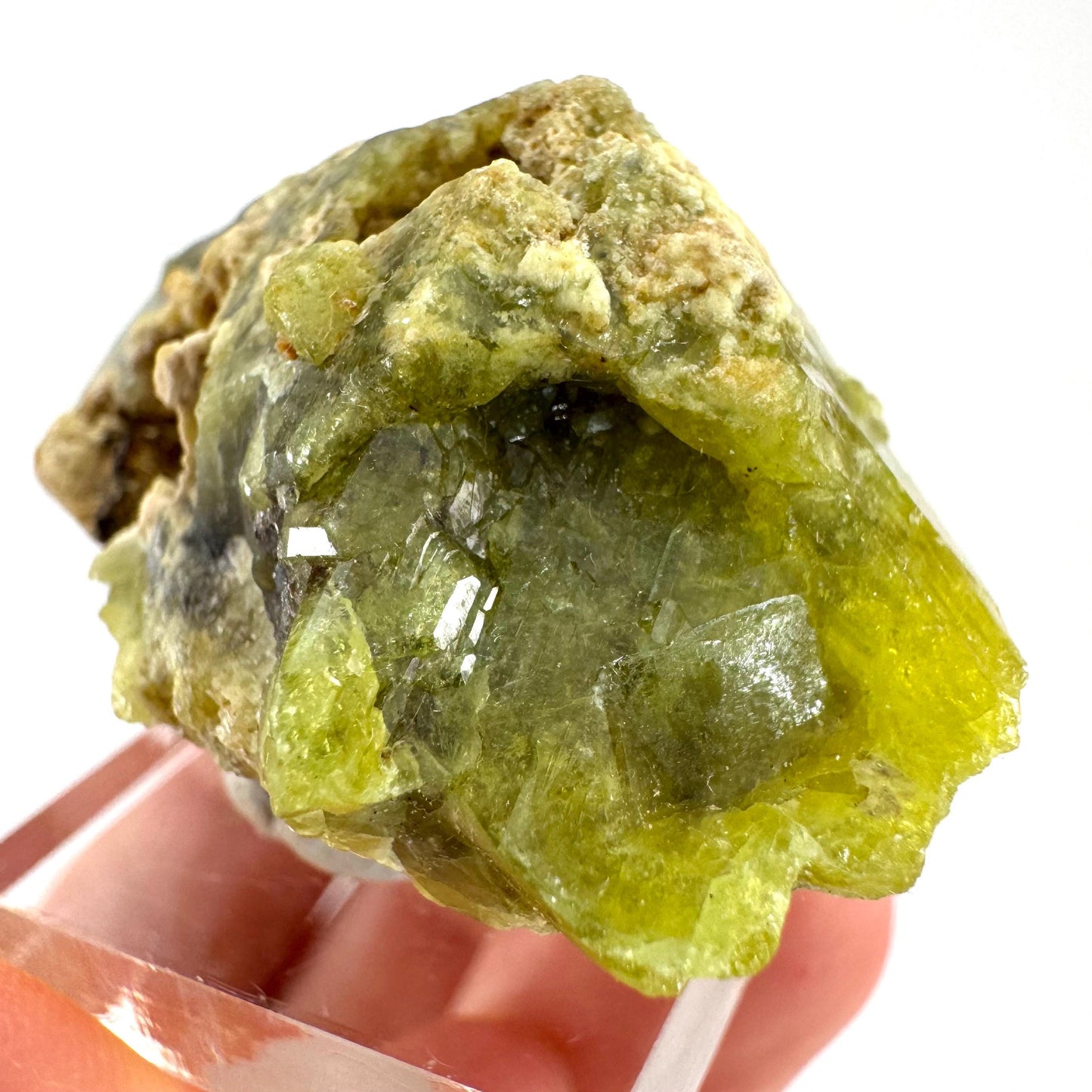 Andradite-Grossular Garnet | natural green crystal, raw mineral specimen from Mali