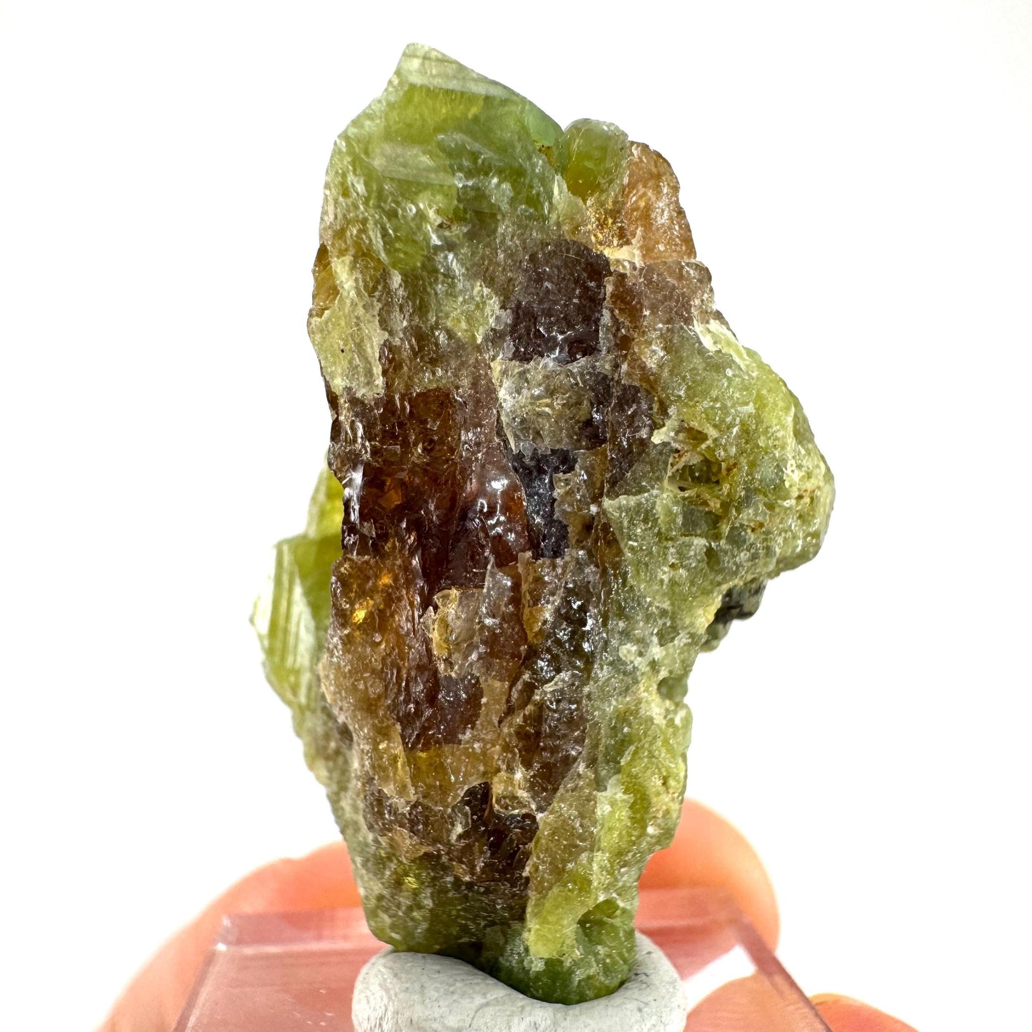Andradite-Grossular Garnet | natural green crystal, raw mineral specimen from Mali