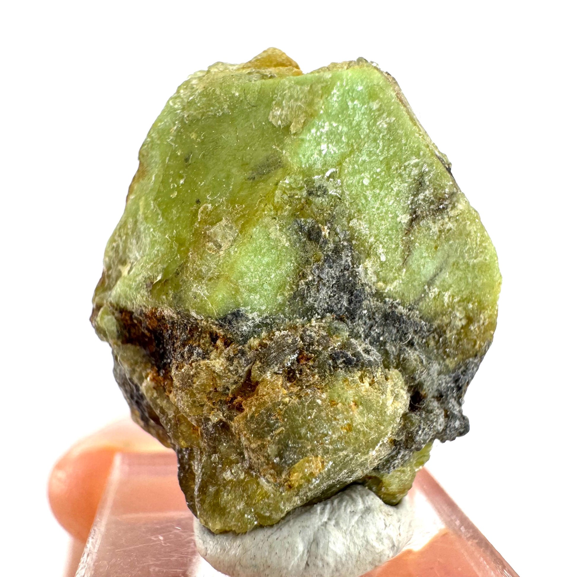 Andradite-Grossular Garnet | natural green crystal, raw mineral specimen from Mali