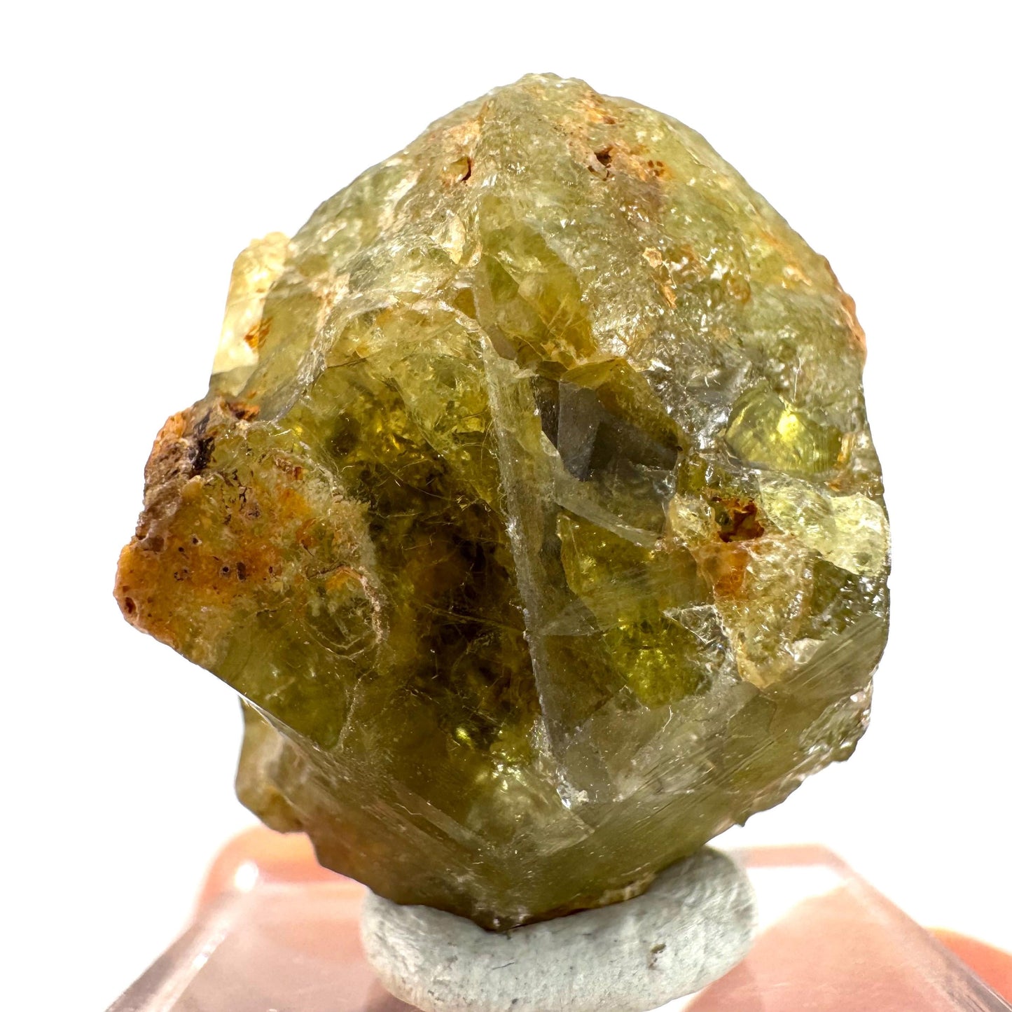 Andradite-Grossular Garnet | natural green crystal, raw mineral specimen from Mali