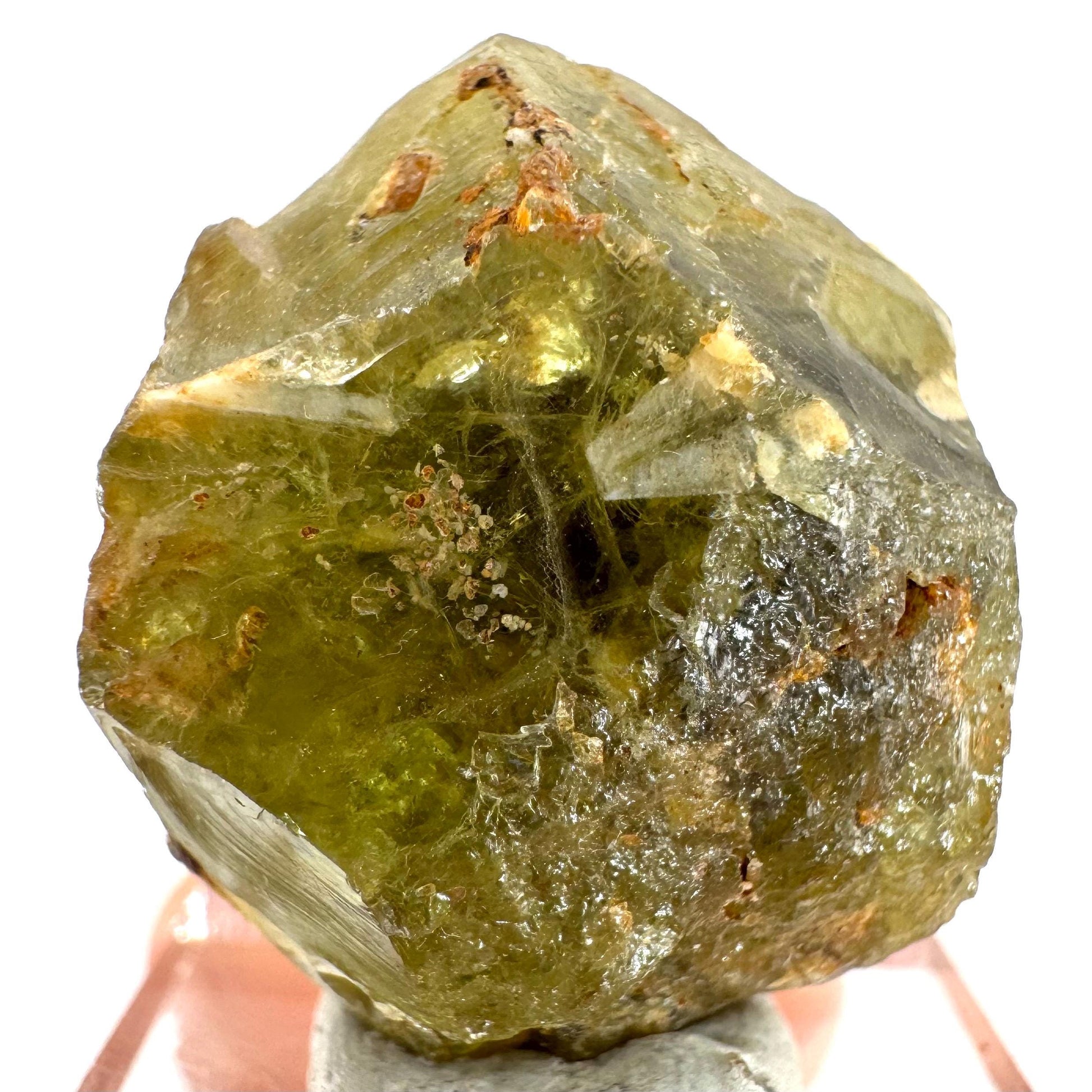 Andradite-Grossular Garnet | natural green crystal, raw mineral specimen from Mali