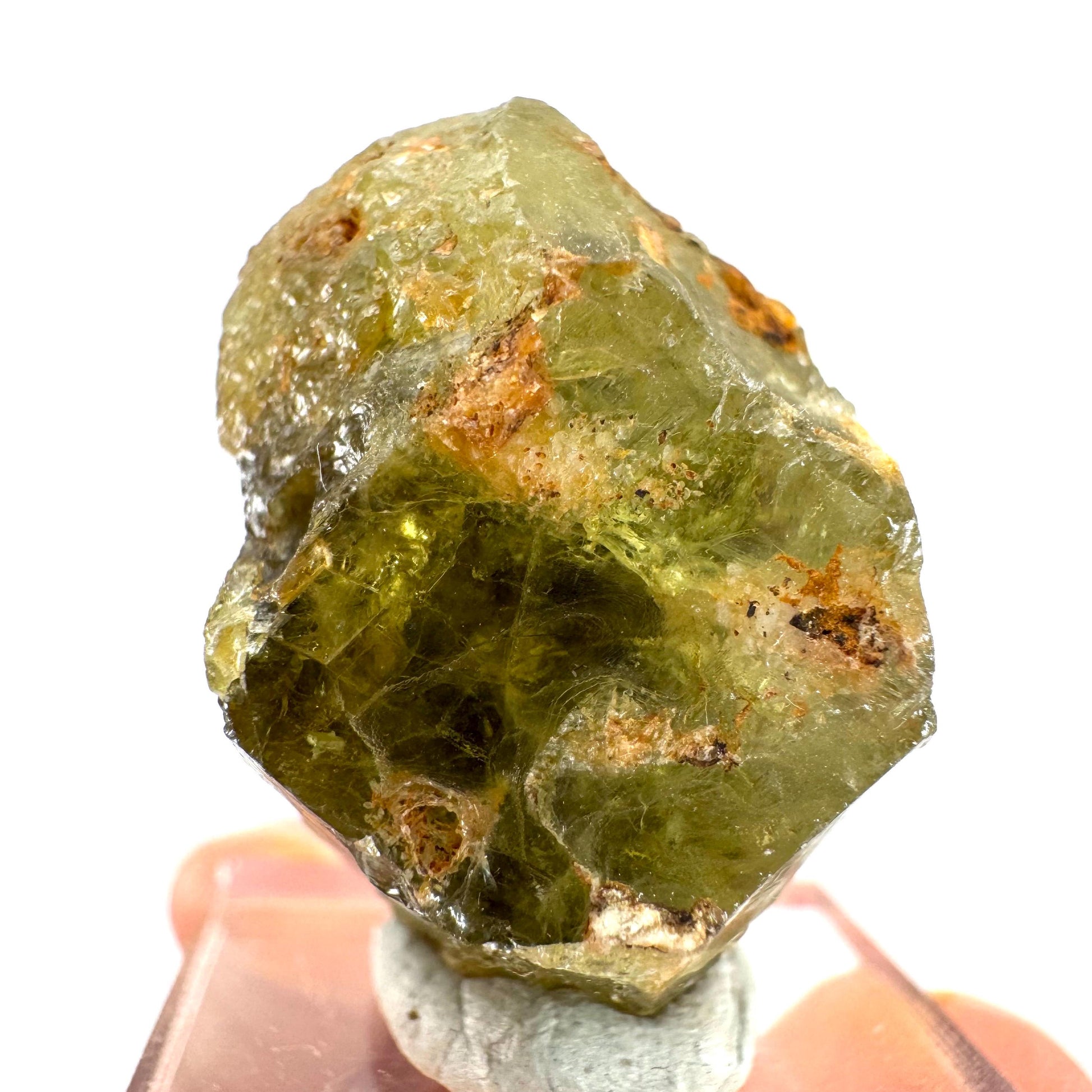 Andradite-Grossular Garnet | natural green crystal, raw mineral specimen from Mali