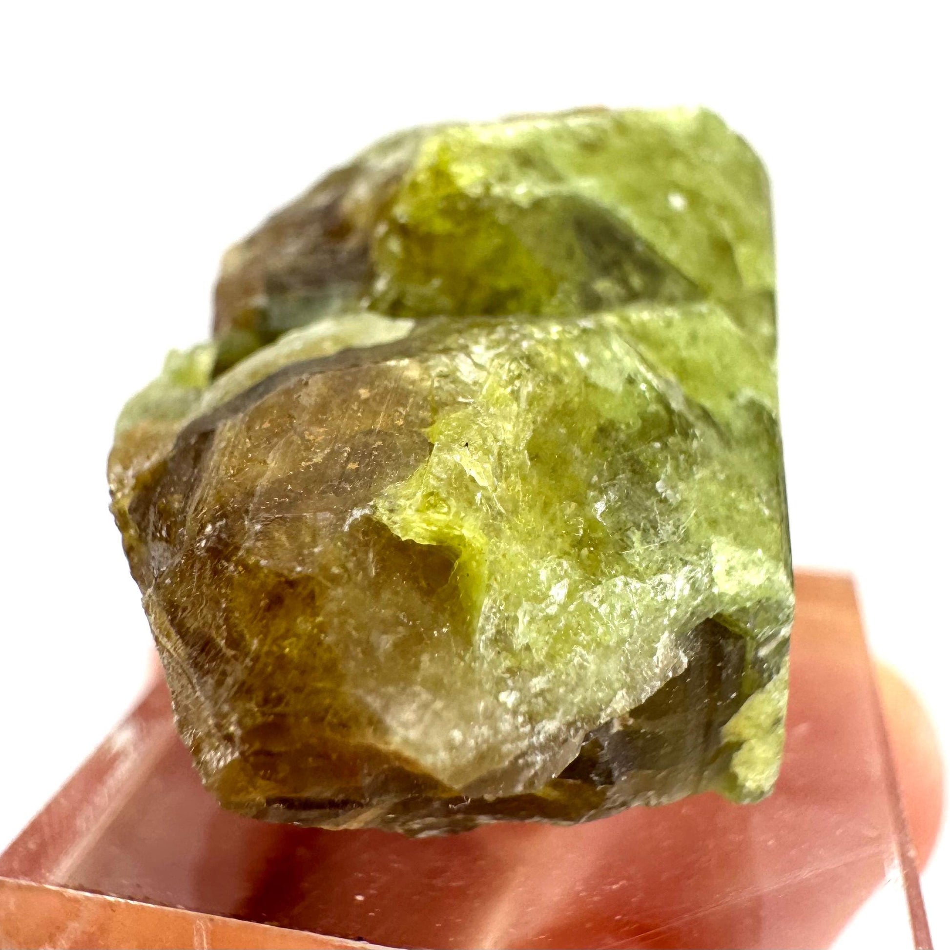 Andradite-Grossular Garnet | natural green crystal, raw mineral specimen from Mali