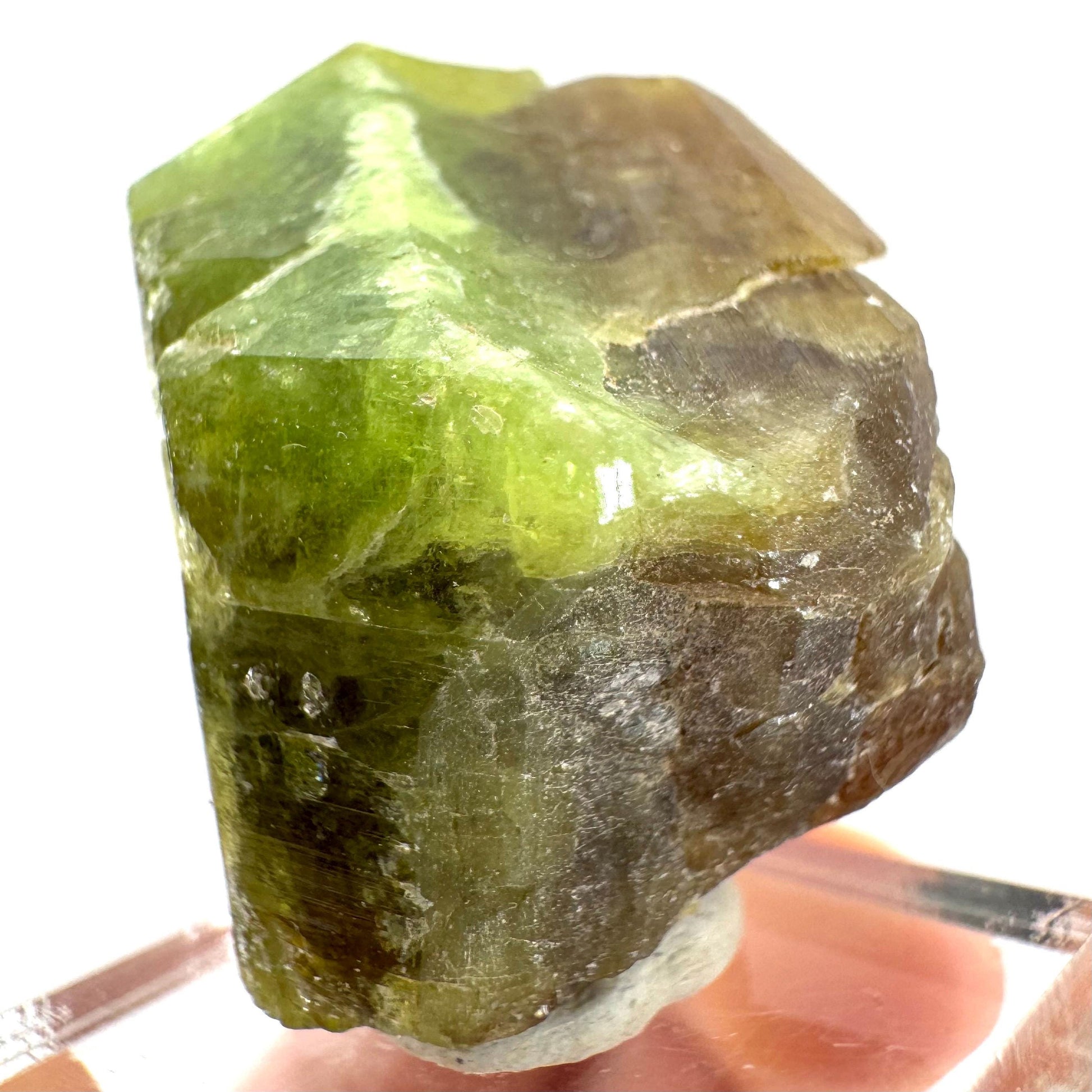 Andradite-Grossular Garnet | natural green crystal, raw mineral specimen from Mali