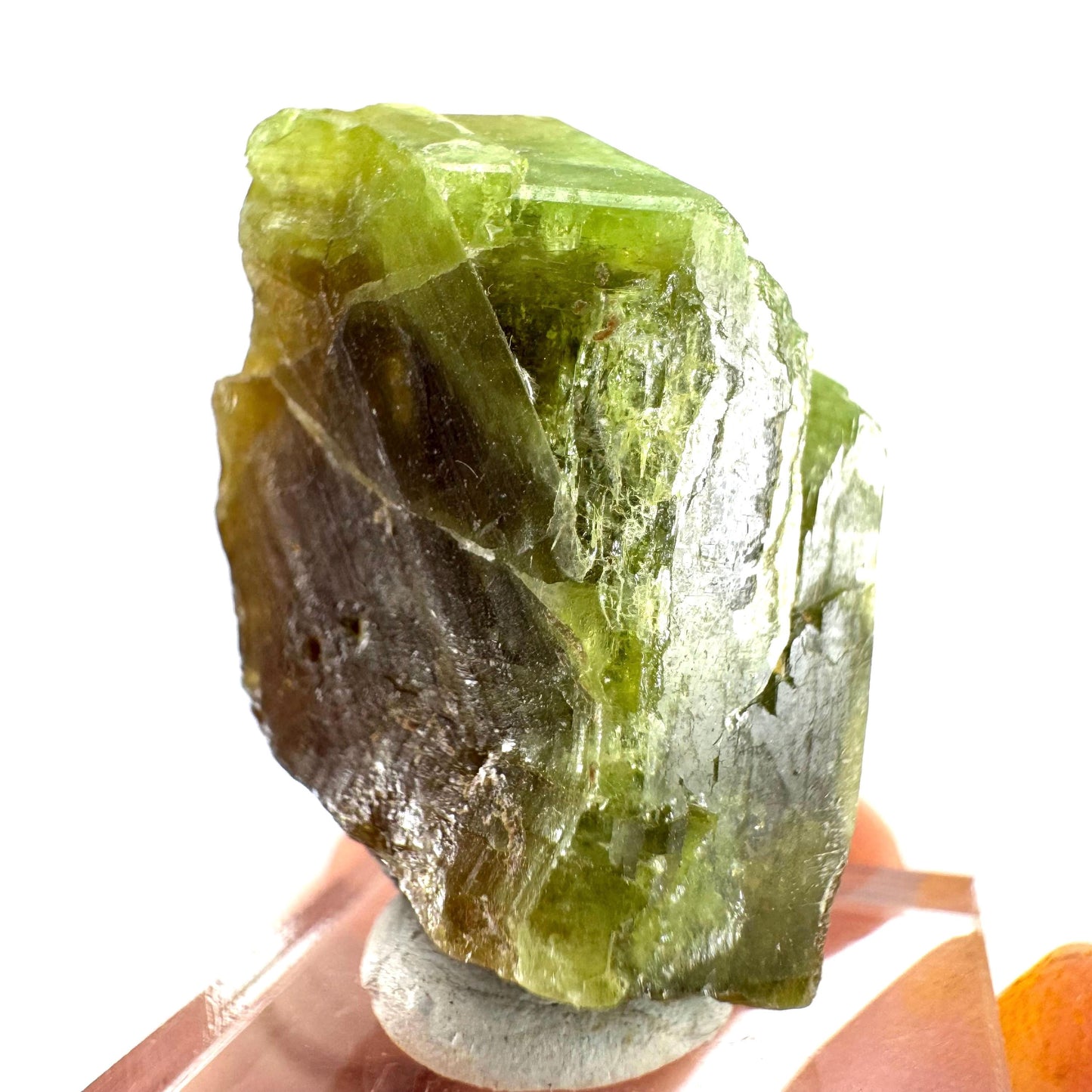 Andradite-Grossular Garnet | natural green crystal, raw mineral specimen from Mali
