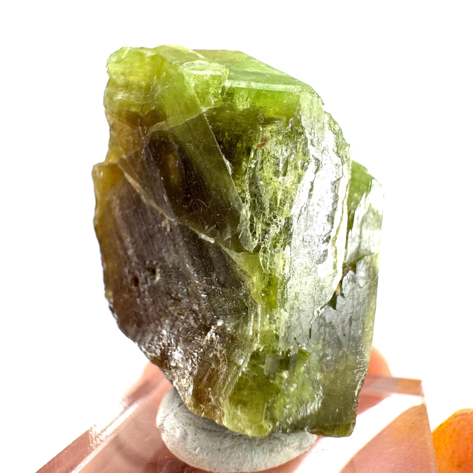 Andradite-Grossular Garnet | natural green crystal, raw mineral specimen from Mali
