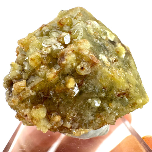 Andradite-Grossular Garnet | natural green crystal, raw mineral specimen from Mali