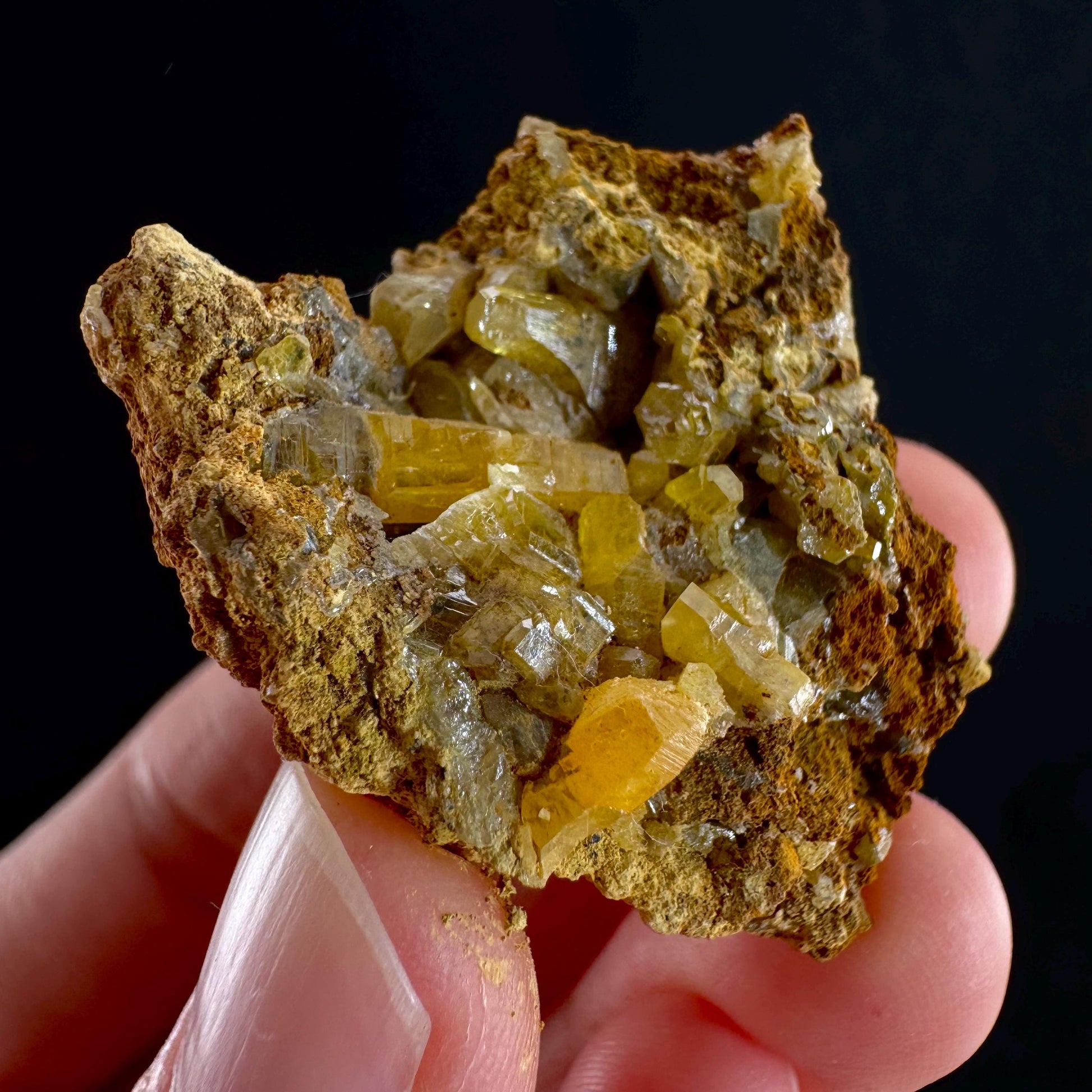 Mimetite Mineral Specimen | Rare Yellow Crystal from Thailand