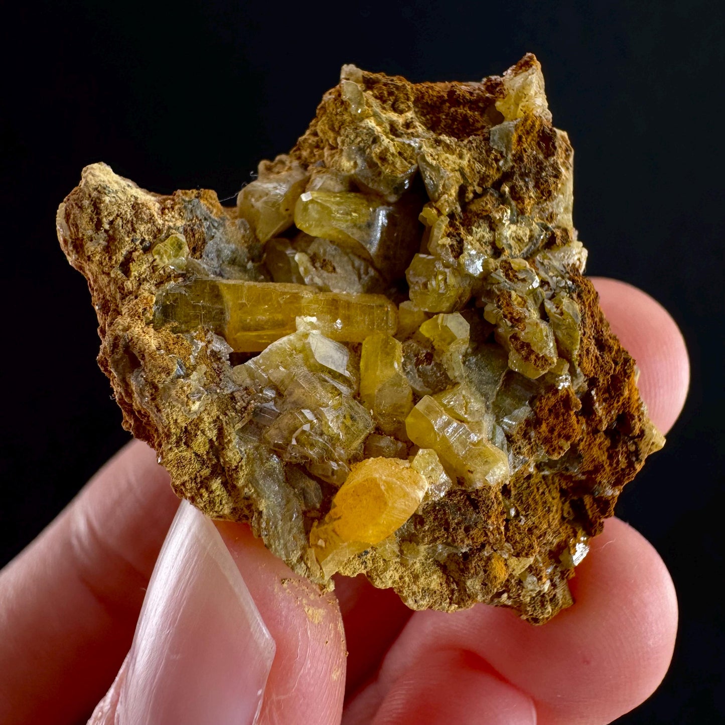 Mimetite Mineral Specimen | Rare Yellow Crystal from Thailand