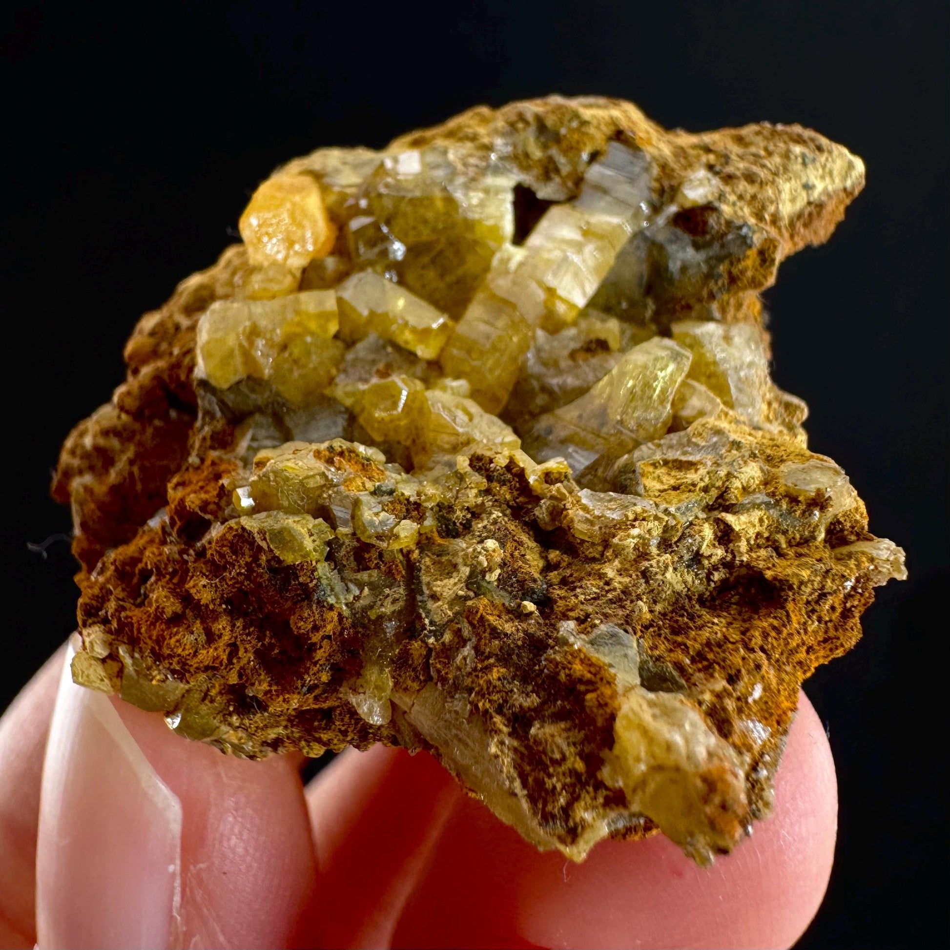 Mimetite Mineral Specimen | Rare Yellow Crystal from Thailand