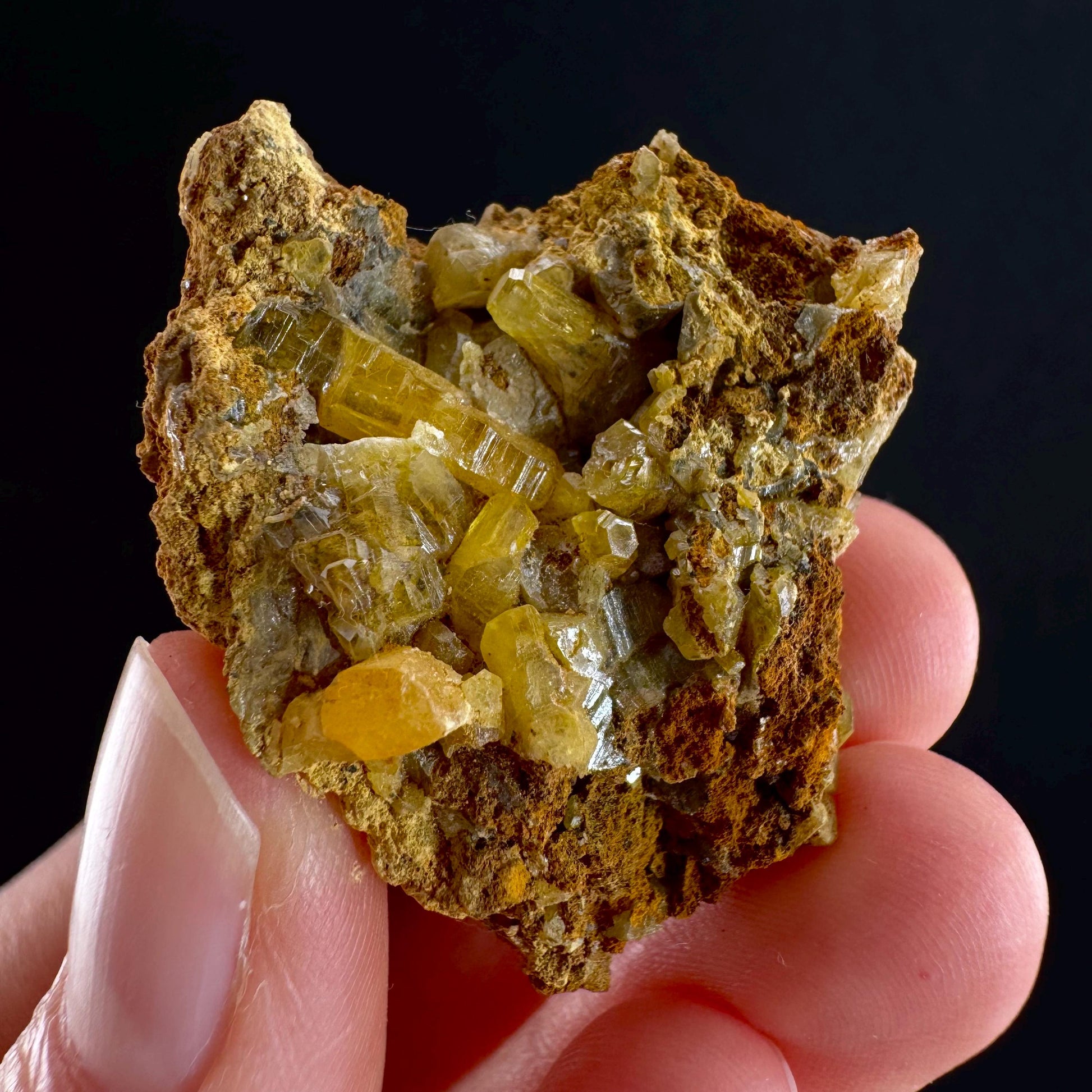 Mimetite Mineral Specimen | Rare Yellow Crystal from Thailand