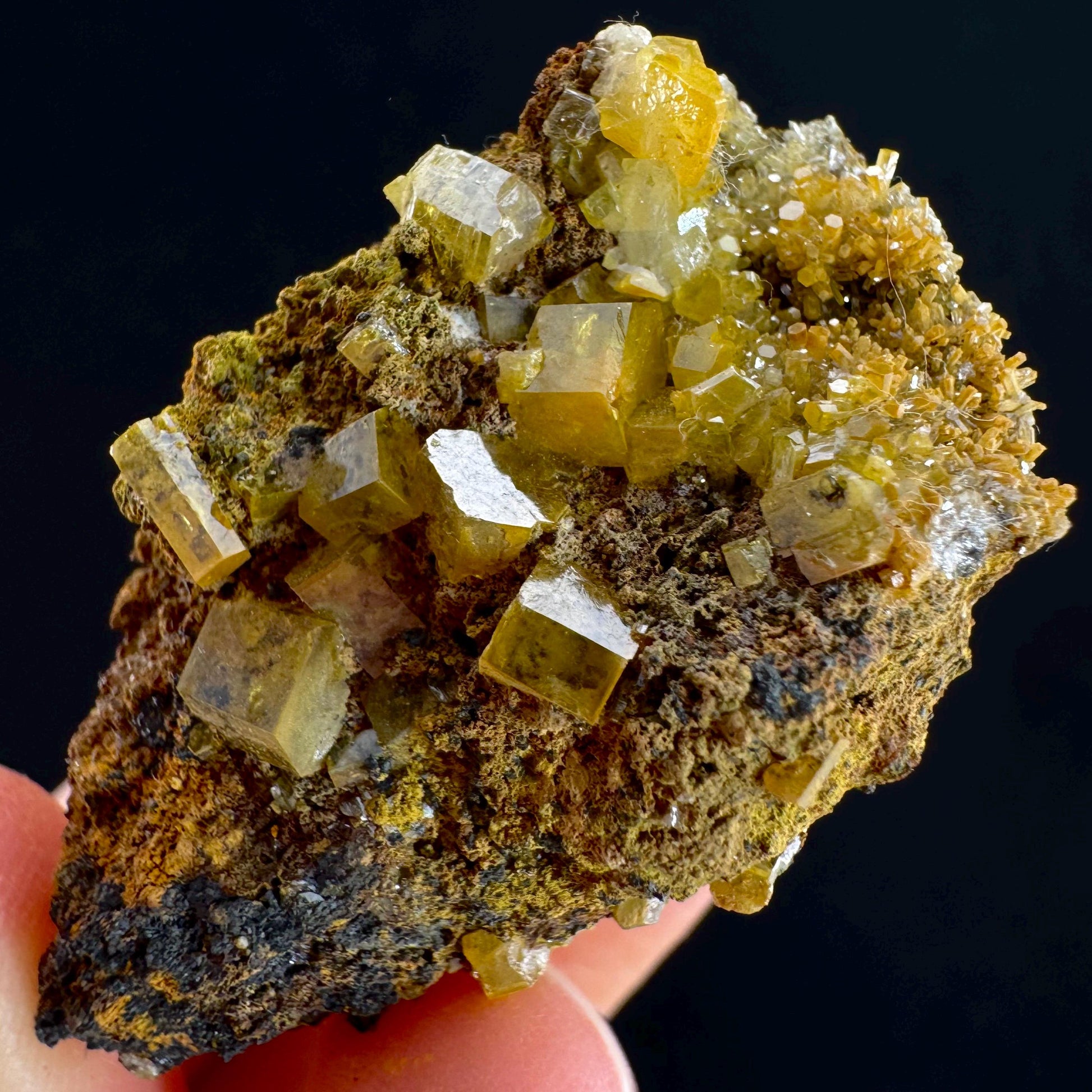 Mimetite Mineral Specimen | Rare Yellow Crystal from Thailand