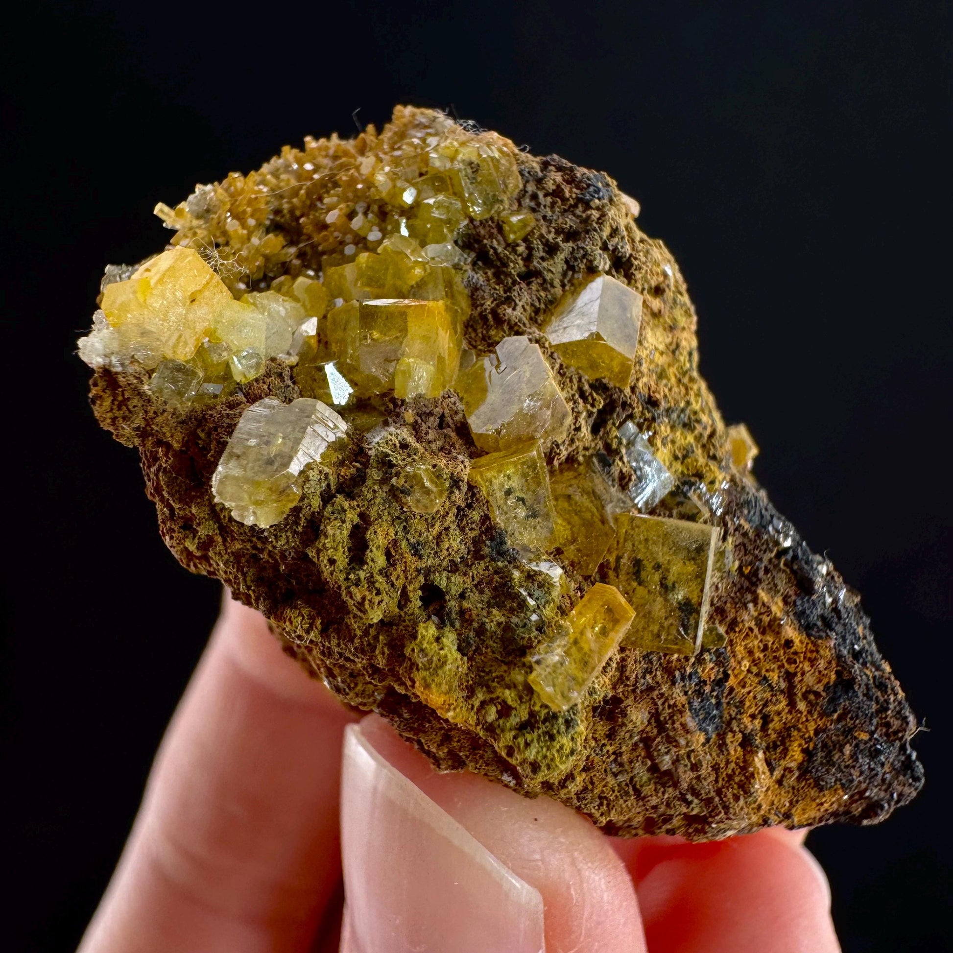 Mimetite Mineral Specimen | Rare Yellow Crystal from Thailand