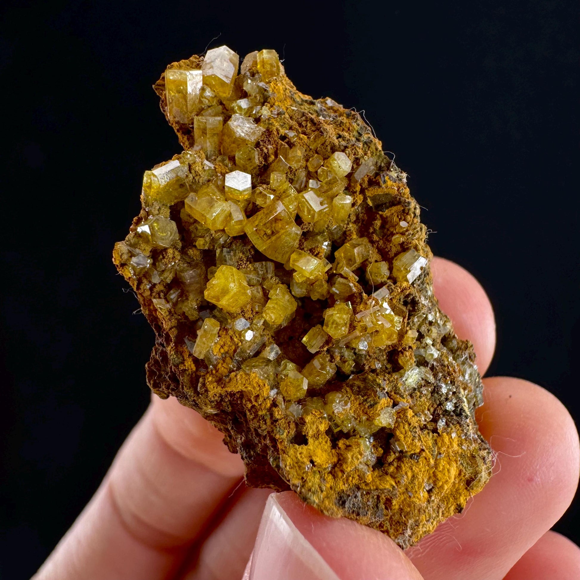 Mimetite Mineral Specimen | Rare Yellow Crystal from Thailand