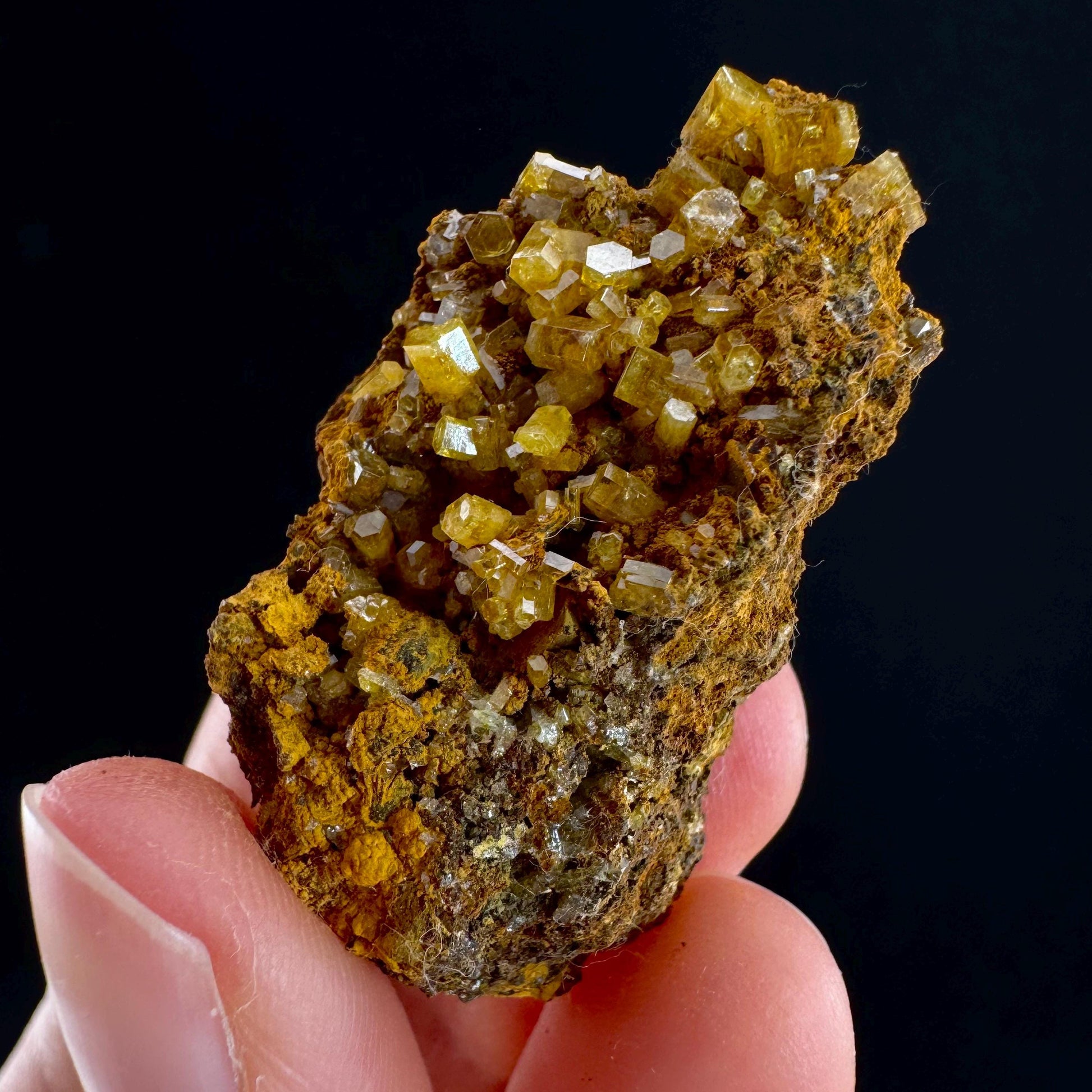Mimetite Mineral Specimen | Rare Yellow Crystal from Thailand