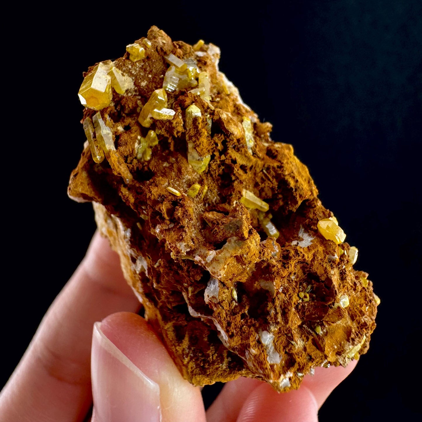 Mimetite Mineral Specimen | Rare Yellow Crystal from Thailand