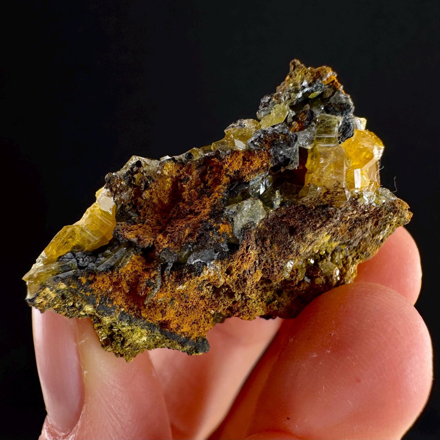 Mimetite Mineral Specimen | Rare Yellow Crystal from Thailand