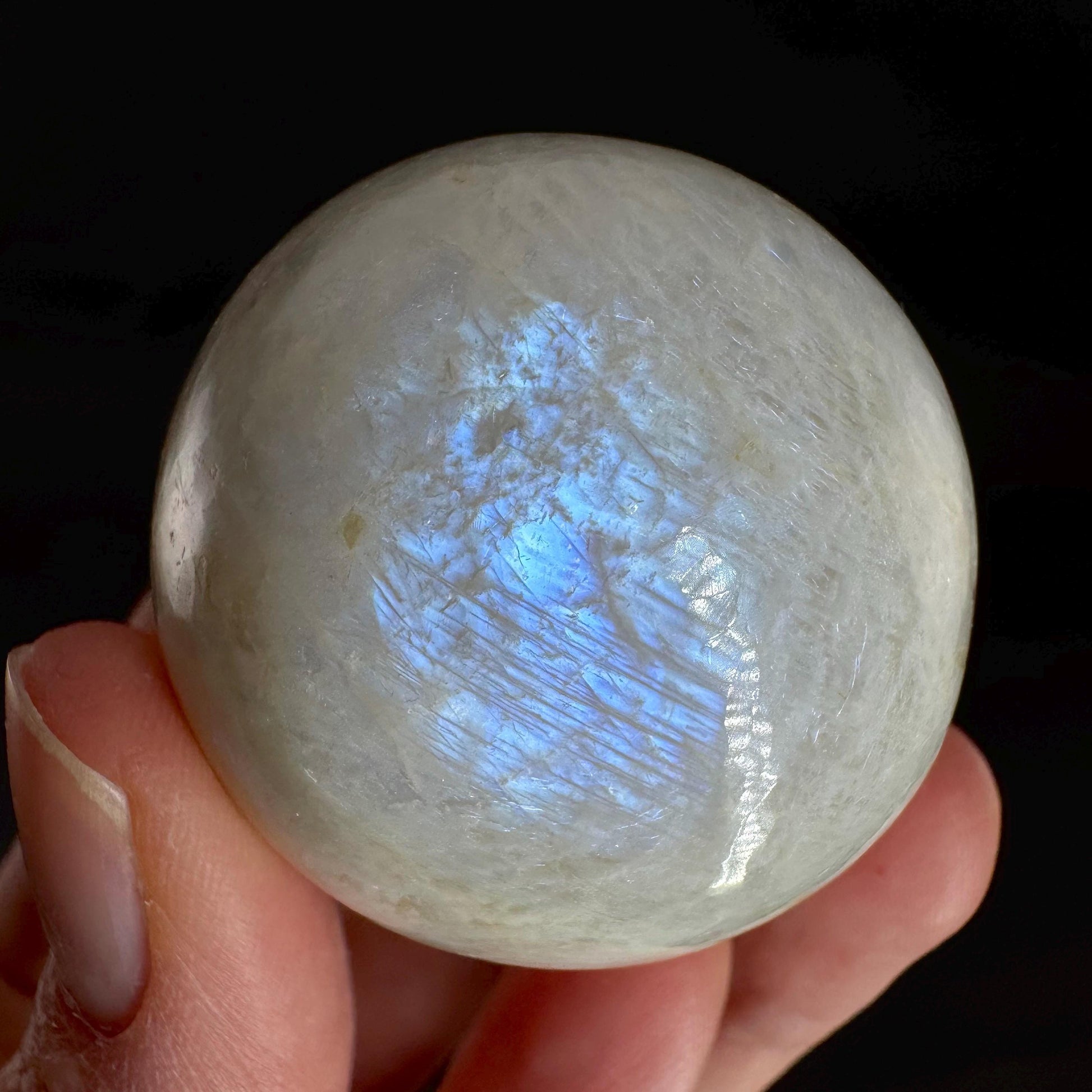Moonstone Sphere | Blue Flash Feldspar Crystal Ball