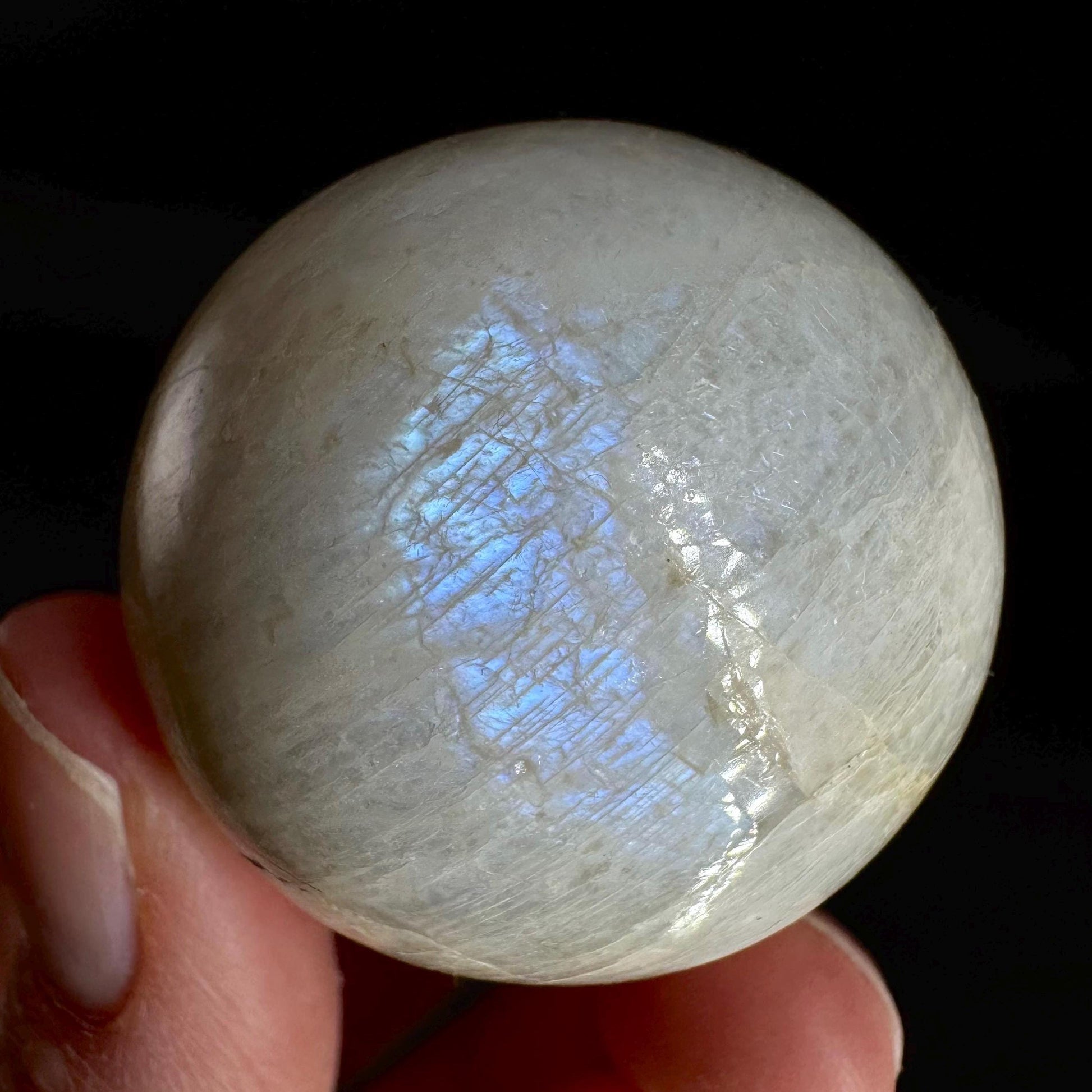 Moonstone Sphere | Blue Flash Feldspar Crystal Ball