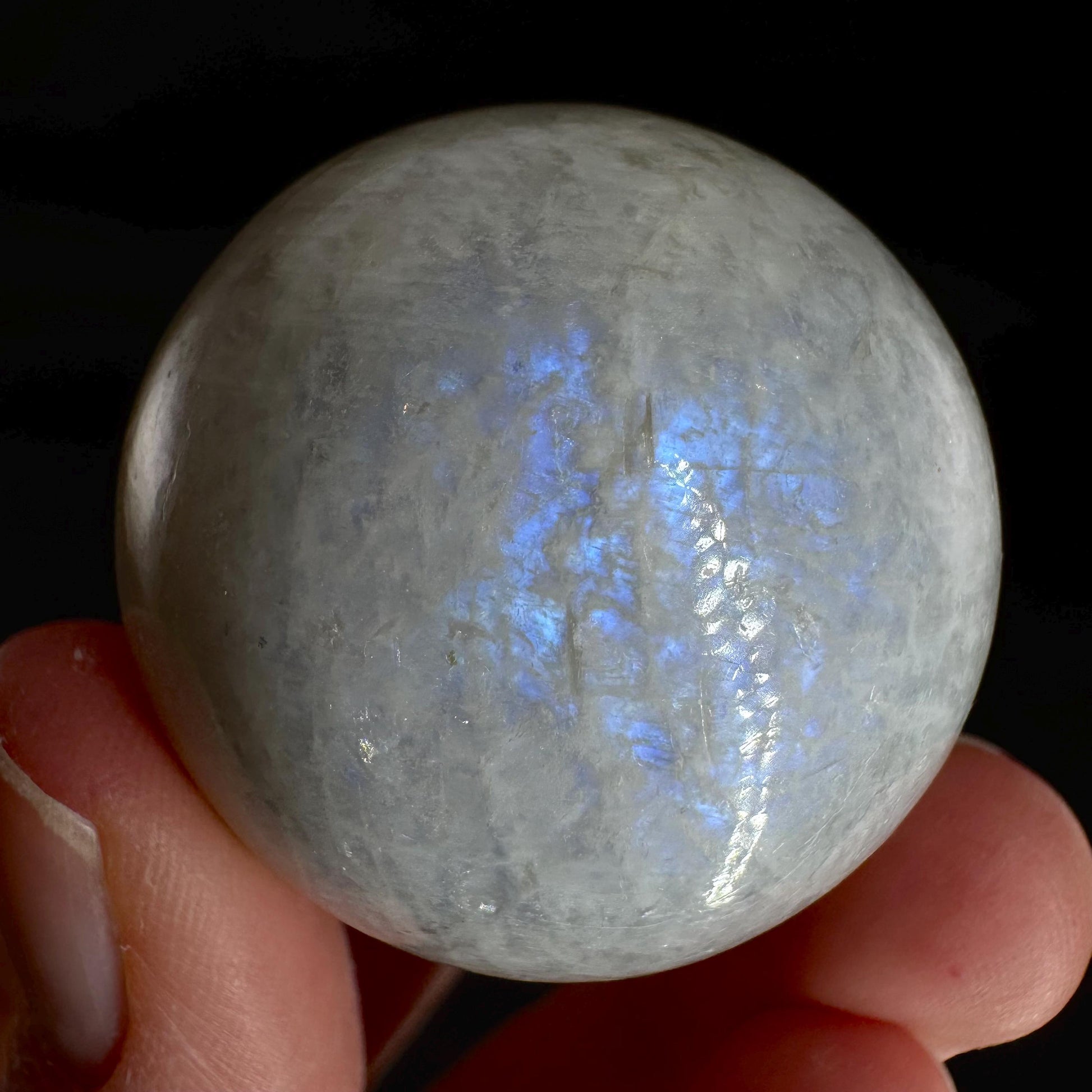 Moonstone Sphere | Blue Flash Feldspar Crystal Ball